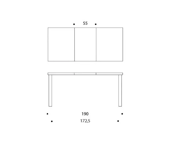 Artek - Aalto table extendable 97