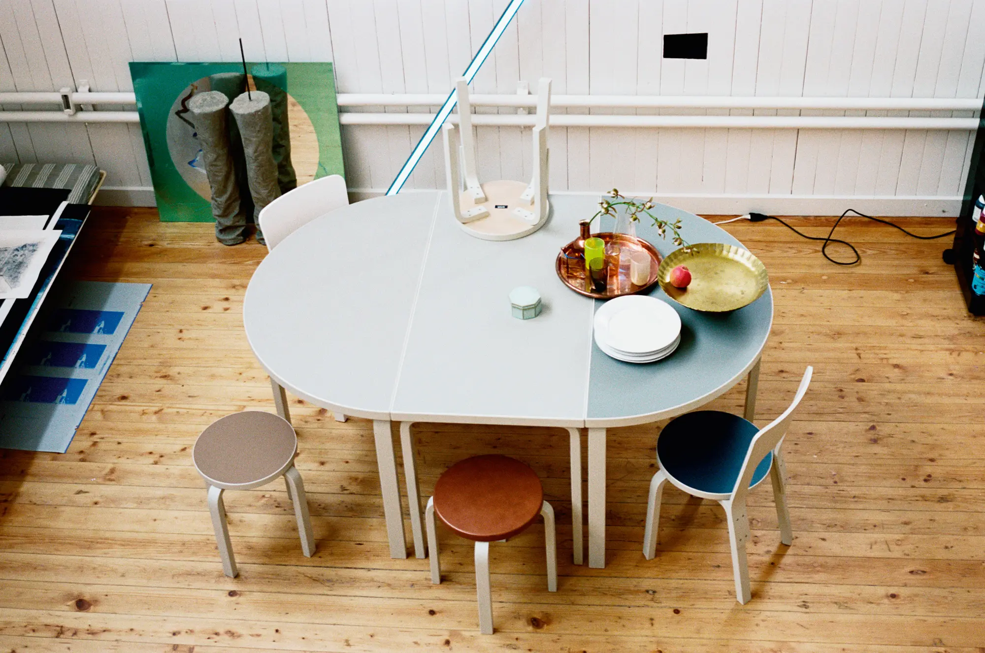 Artek - Aalto table half round 95