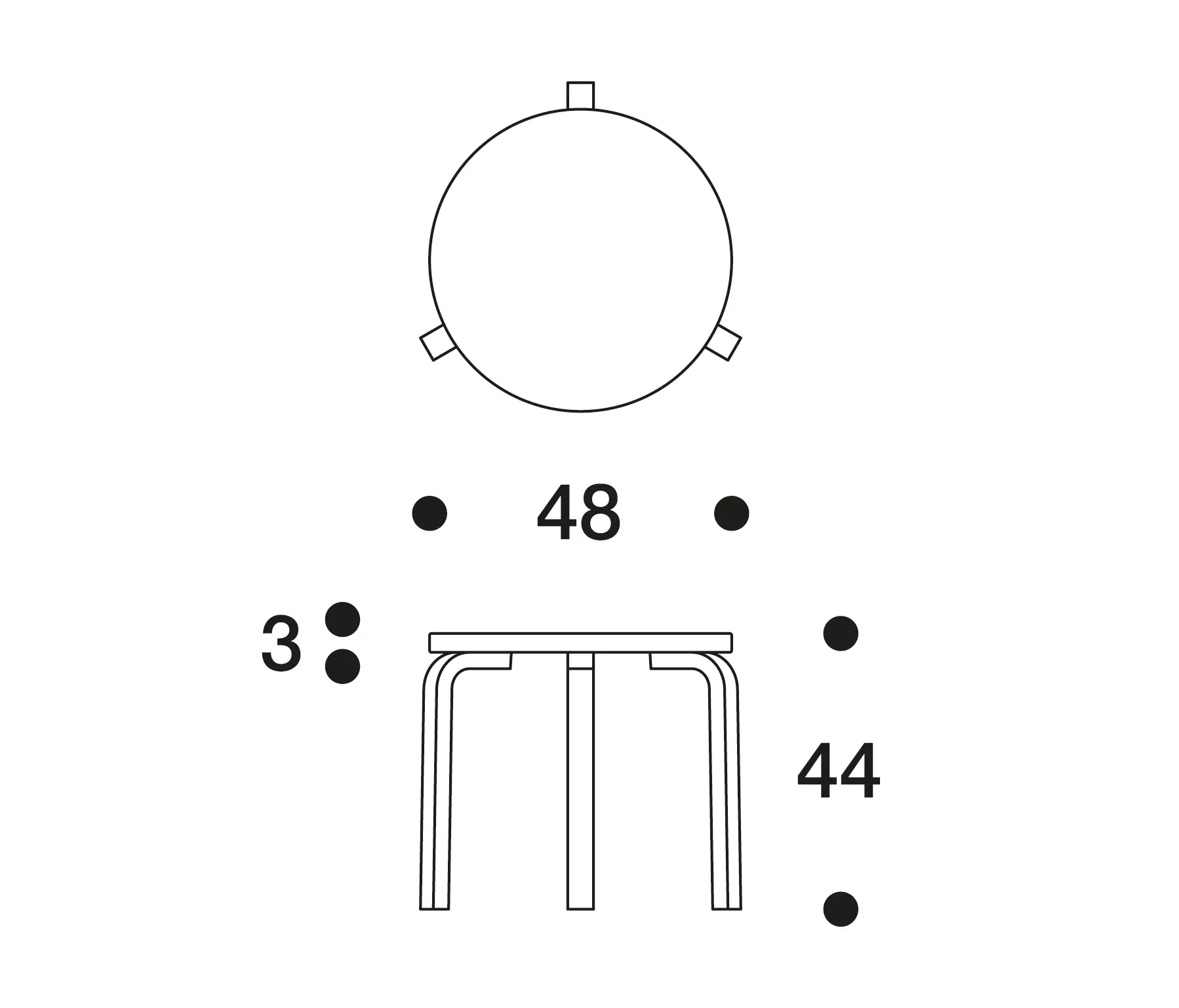 Artek - Aalto table round 90D