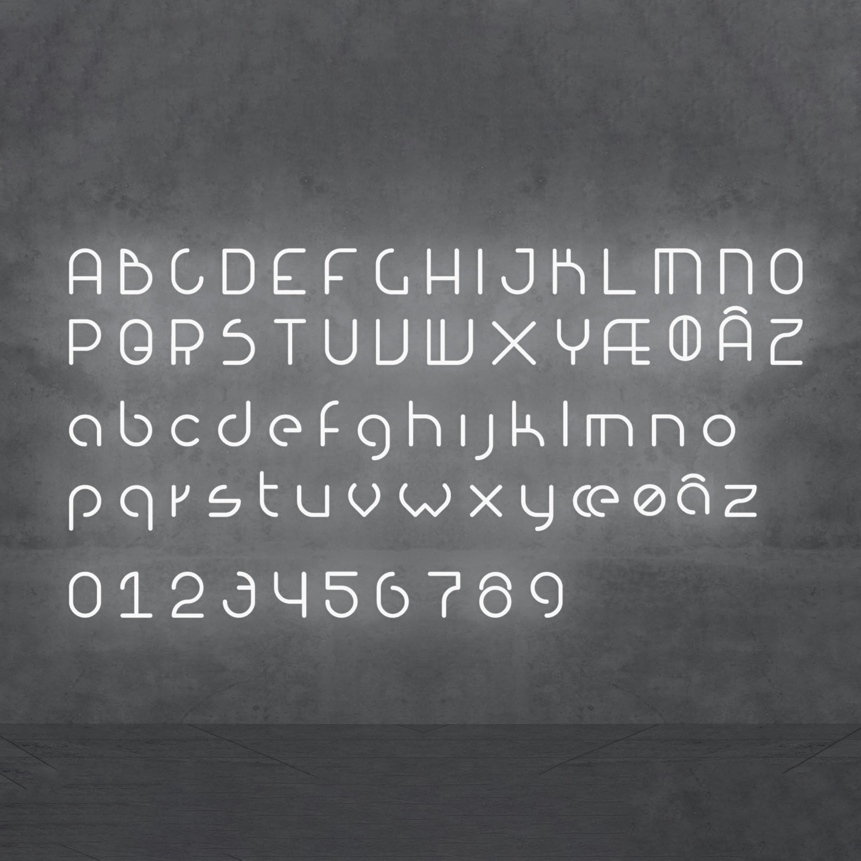 Display product Alphabet of Light Letters from manufacturer Artemide