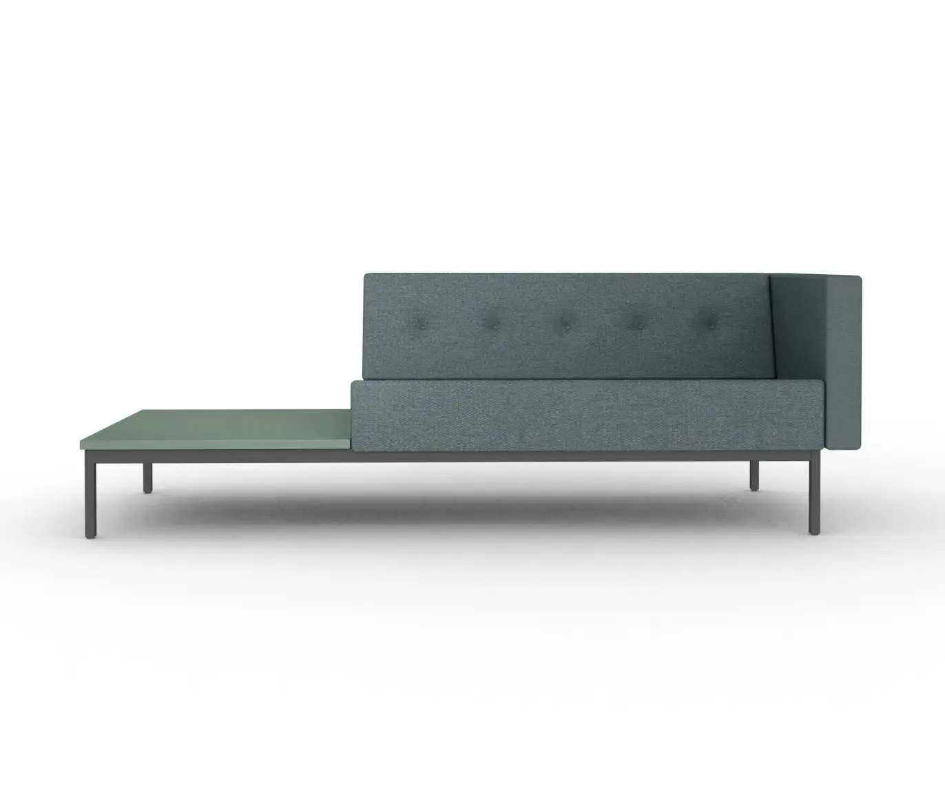 Artifort - 070 | 2-Seater Sofa with Armrest and with Table Right when Seated 212x73 cm