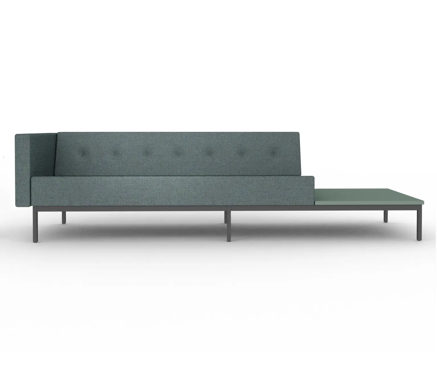 Artifort - 070 | 2-Seater Sofa with Armrest and with Table Left when Seated 269x73 cm