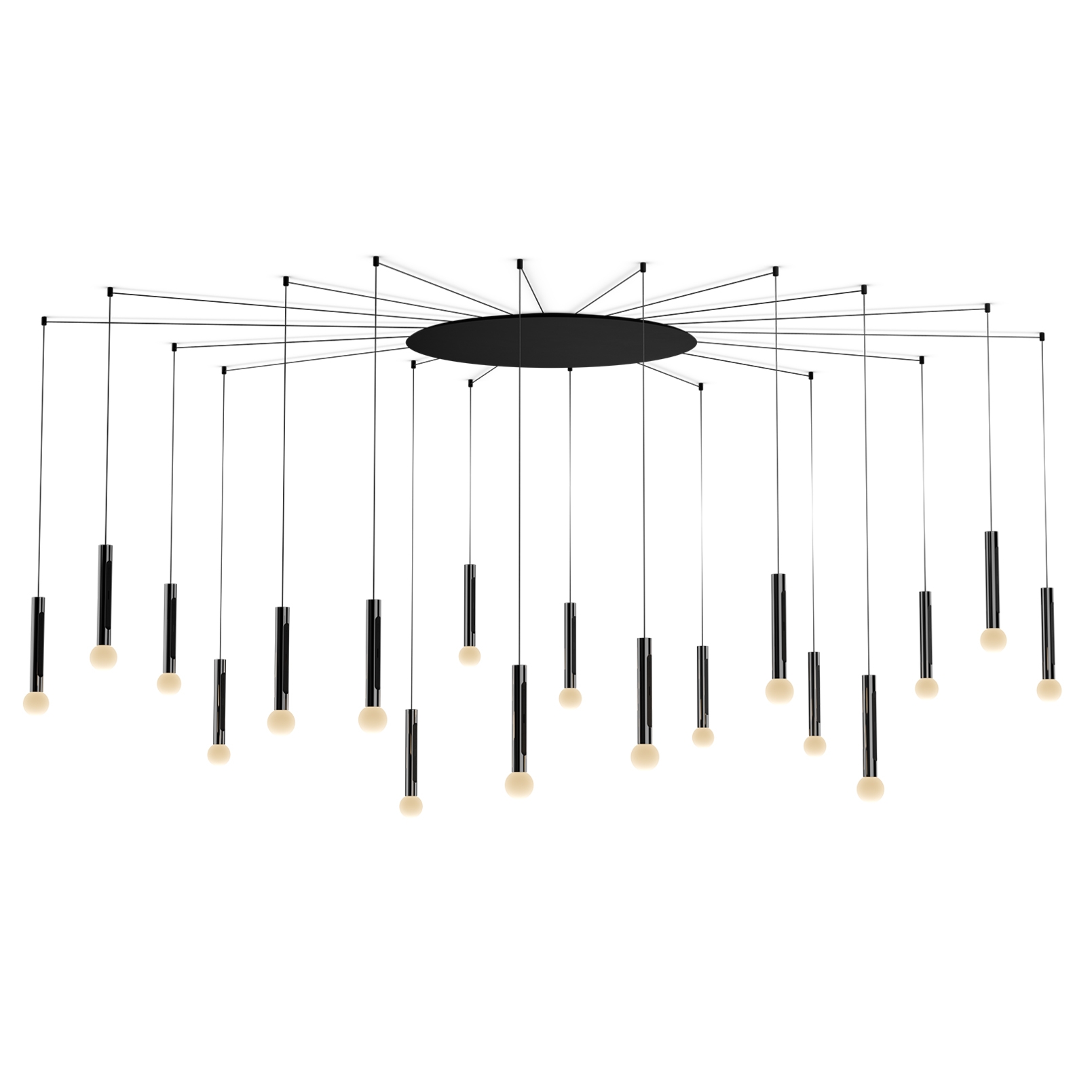 Display product Coro moon spider 18 - dark chrome from manufacturer Occhio