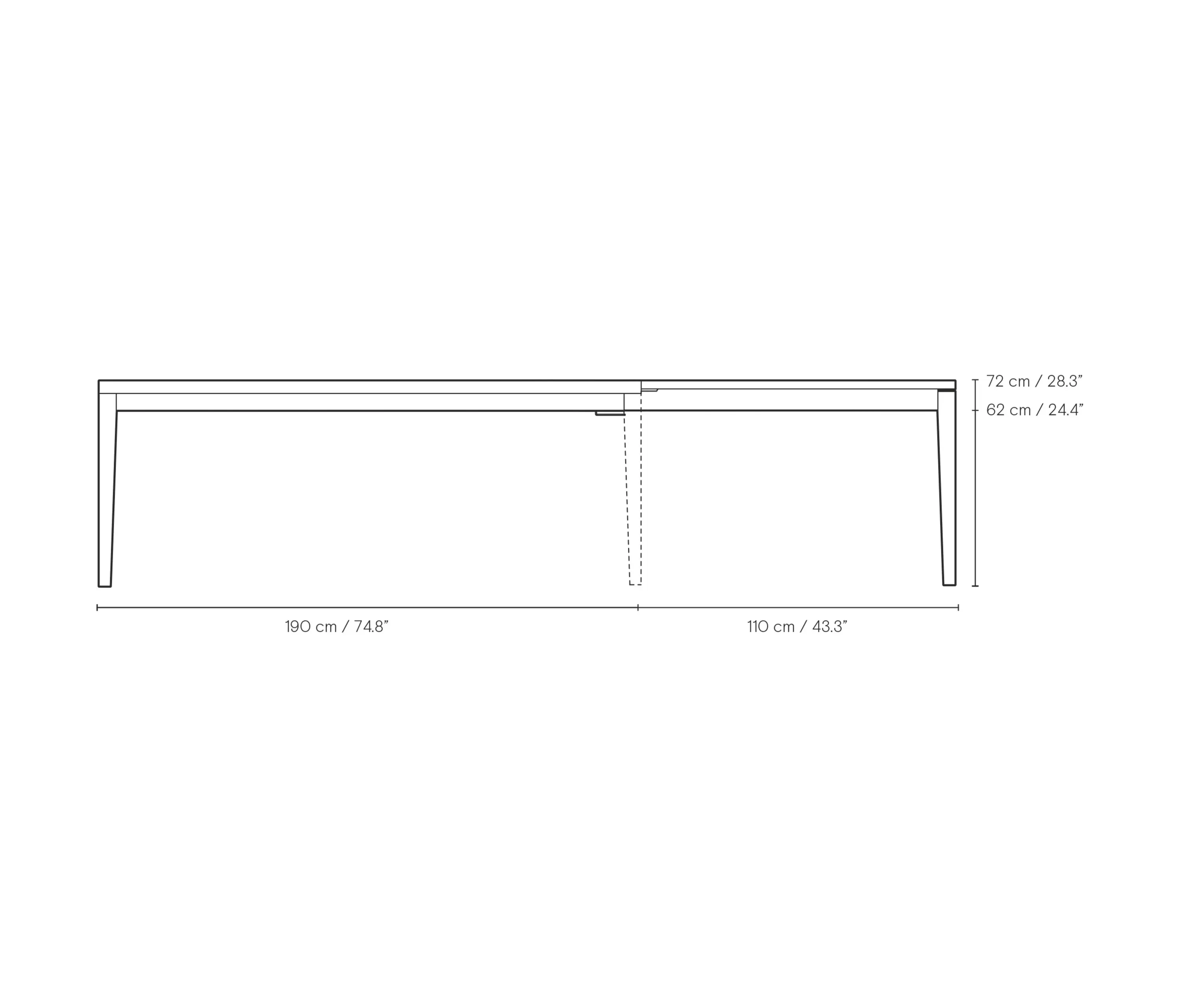 Carl Hansen & Søn - SH900 | Extend Table | 300x100
