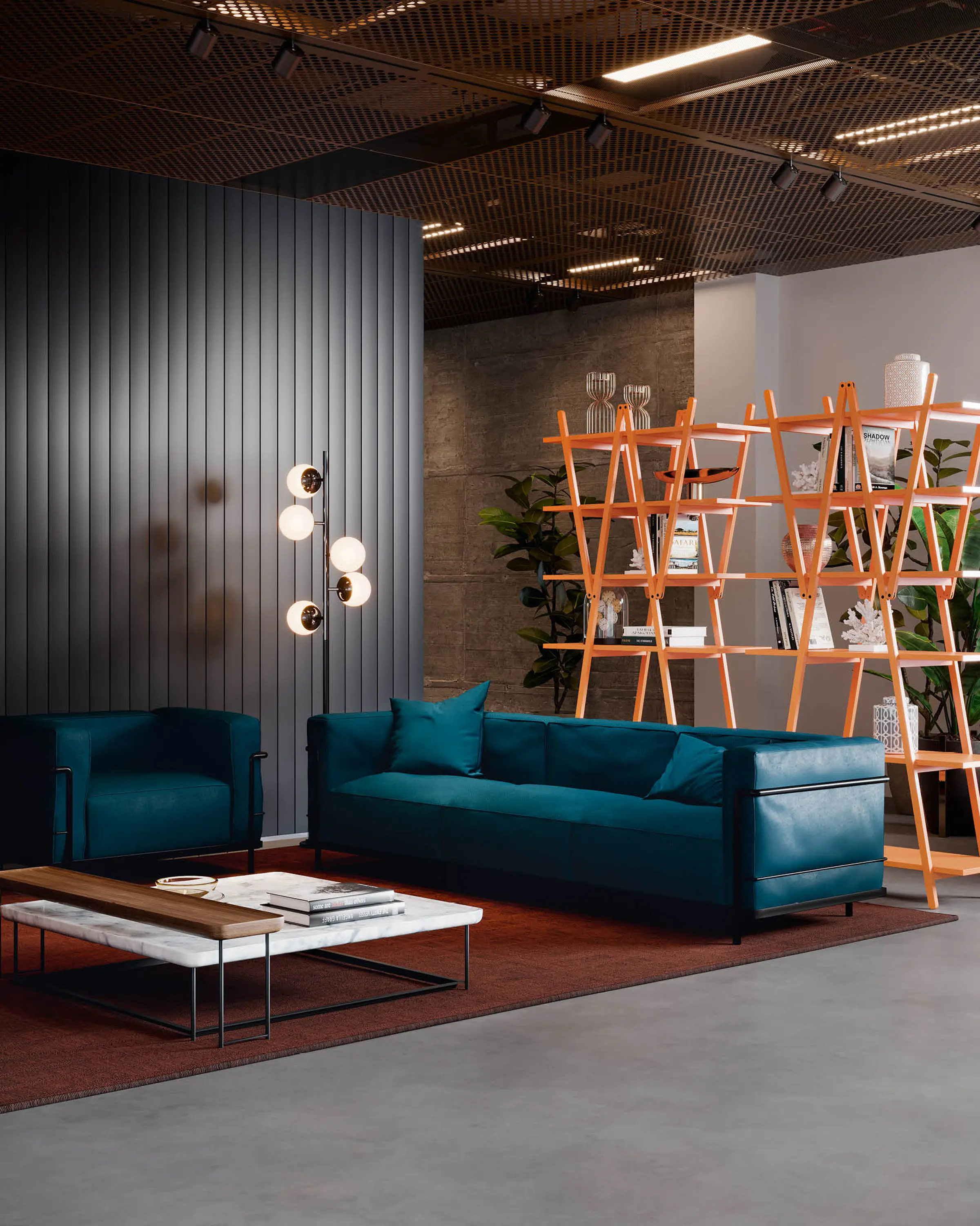Cassina - 3 Fauteuil Grand Confort, grand modèle, trois places