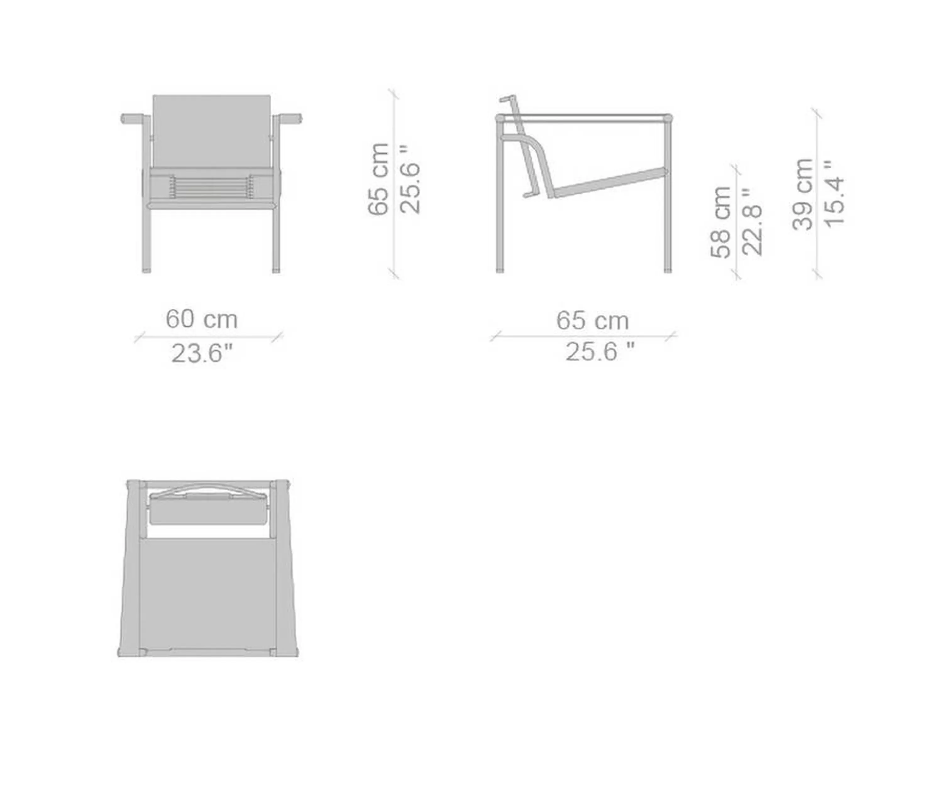 Cassina - 1 Fauteuil dossier basculant