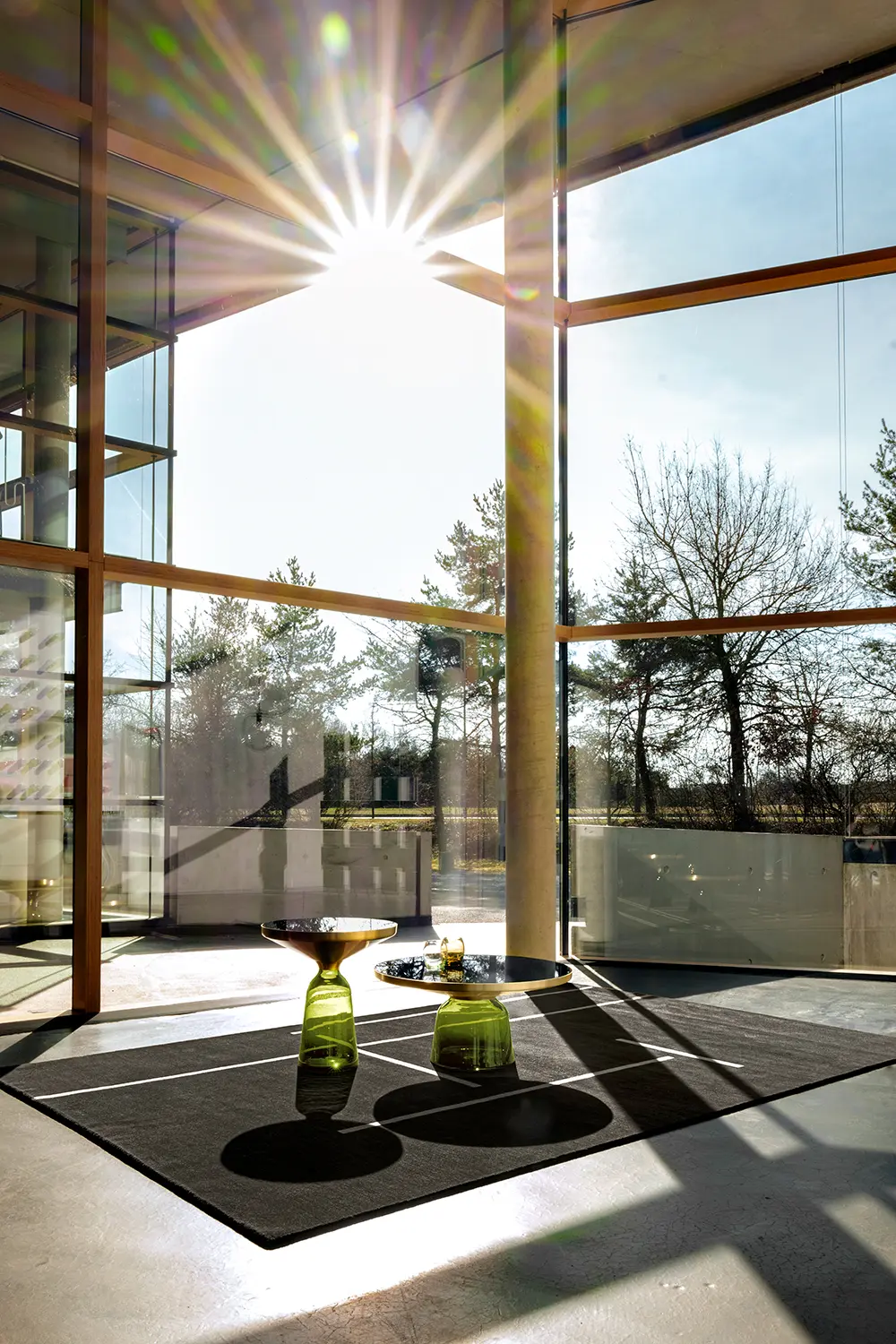 ClassiCon - Bell Side Table steel-glass-blue