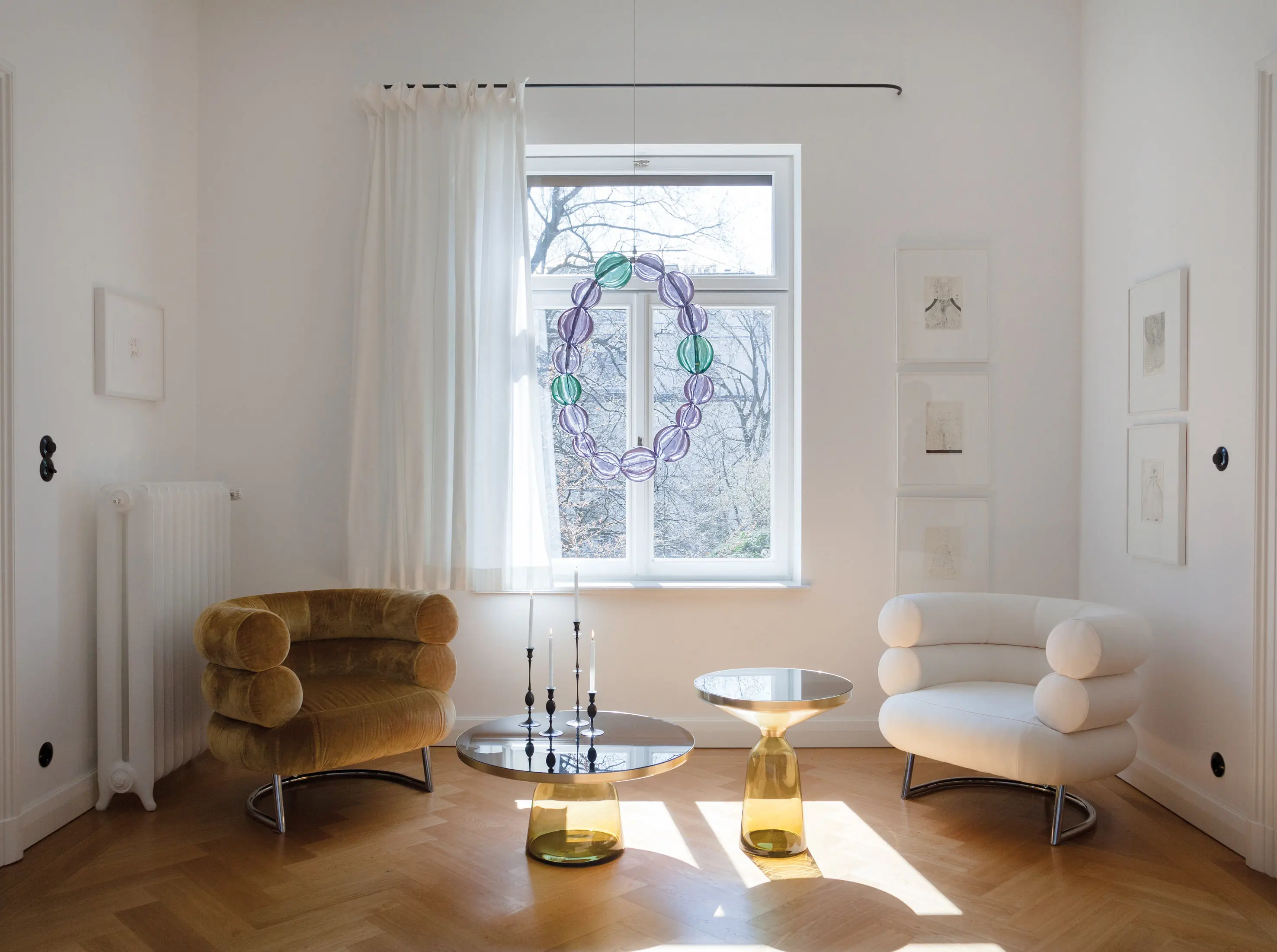 ClassiCon - Bell Side Table steel-glass-blue