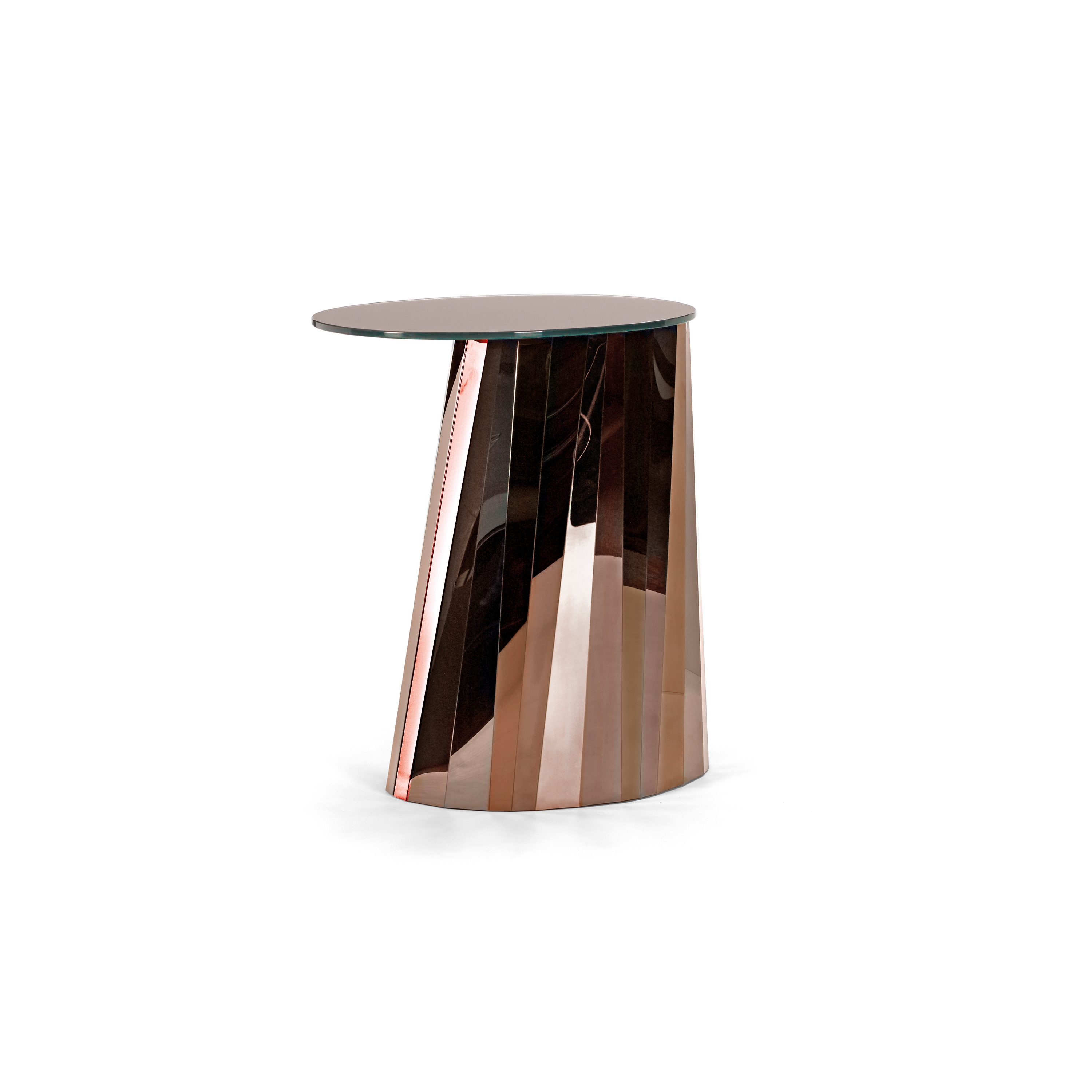 Pli Side Table High Bronze Satin