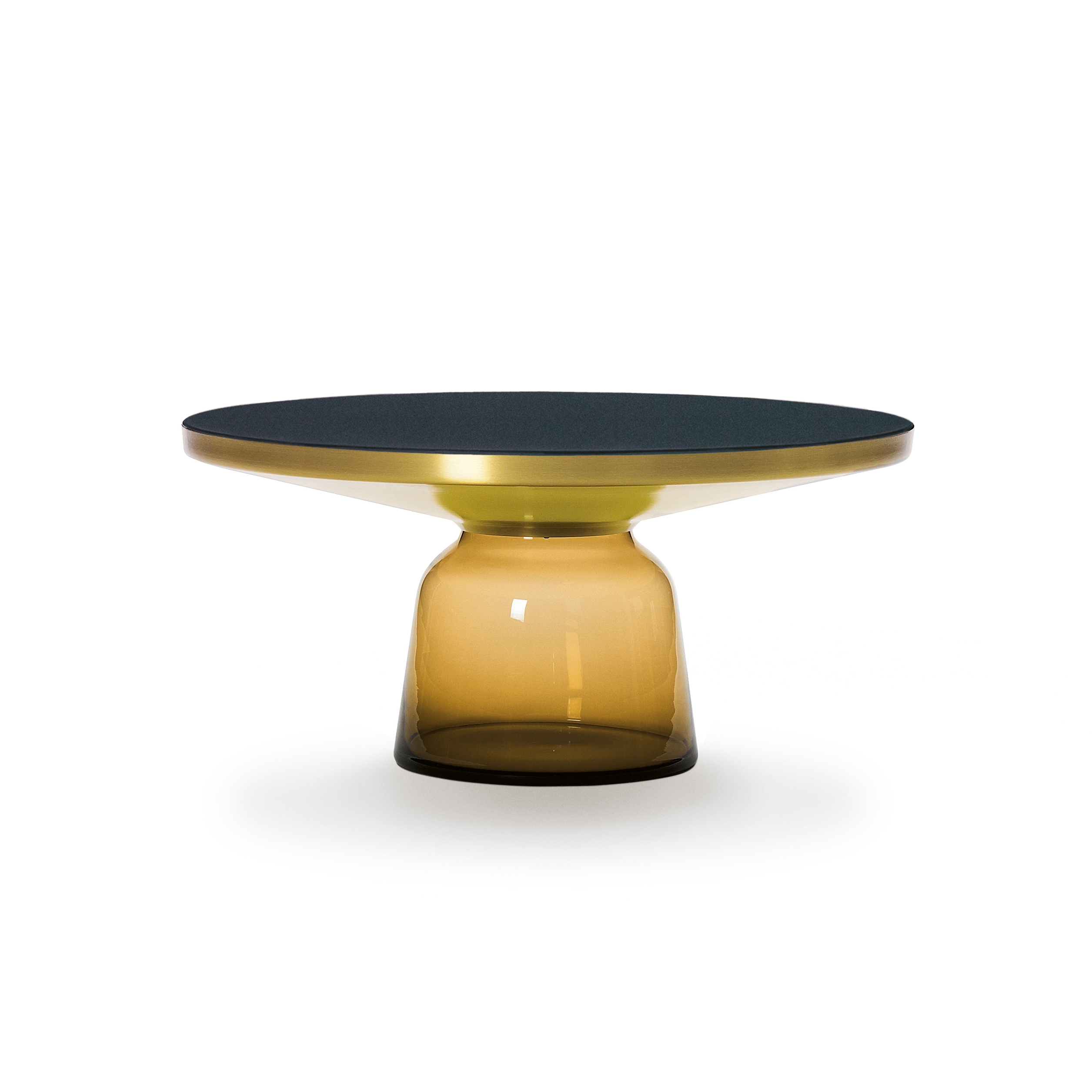 Mostra il prodotto Bell Coffee Table brass-glass-orange del produttore ClassiCon