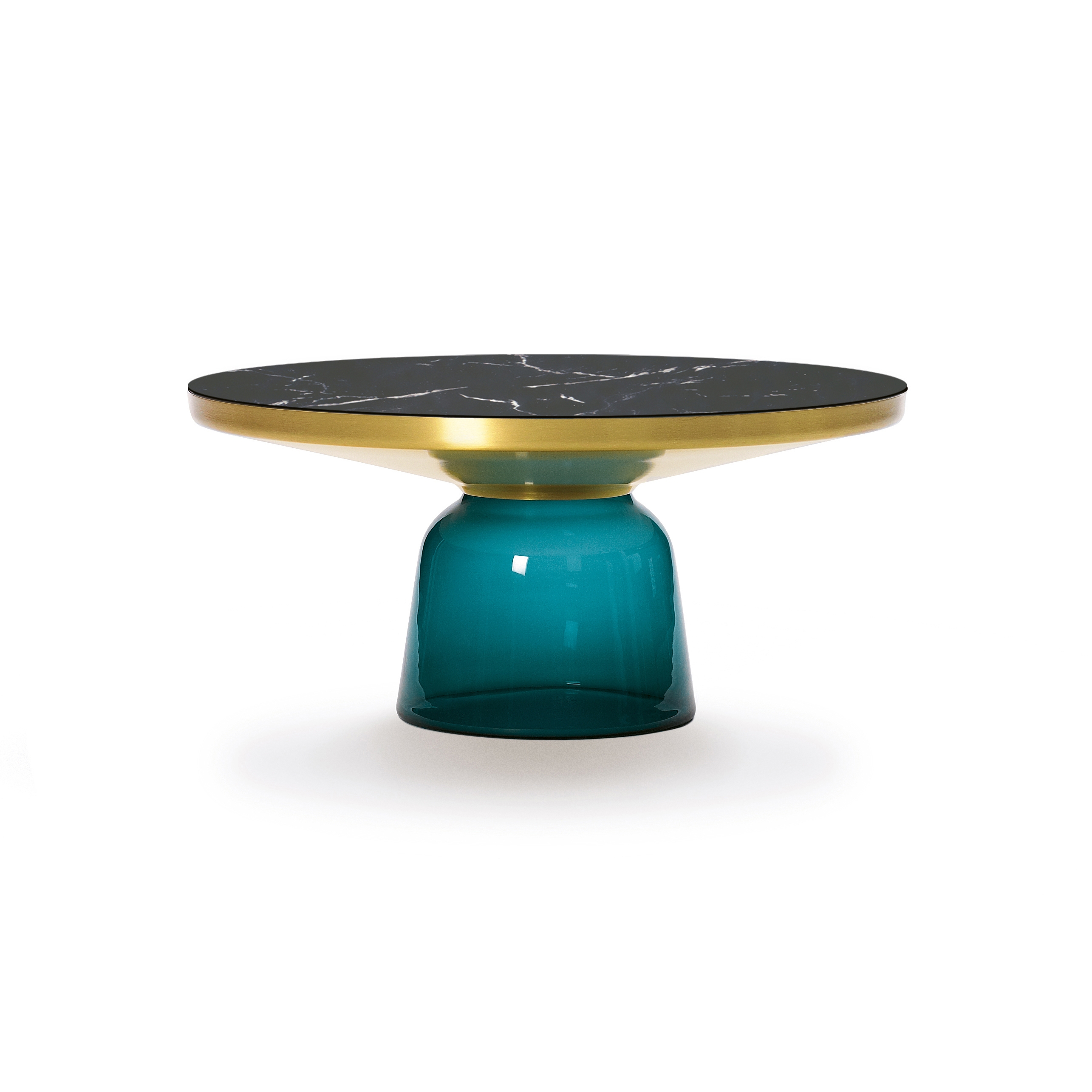 Bell Coffee Table brass-marble-blue