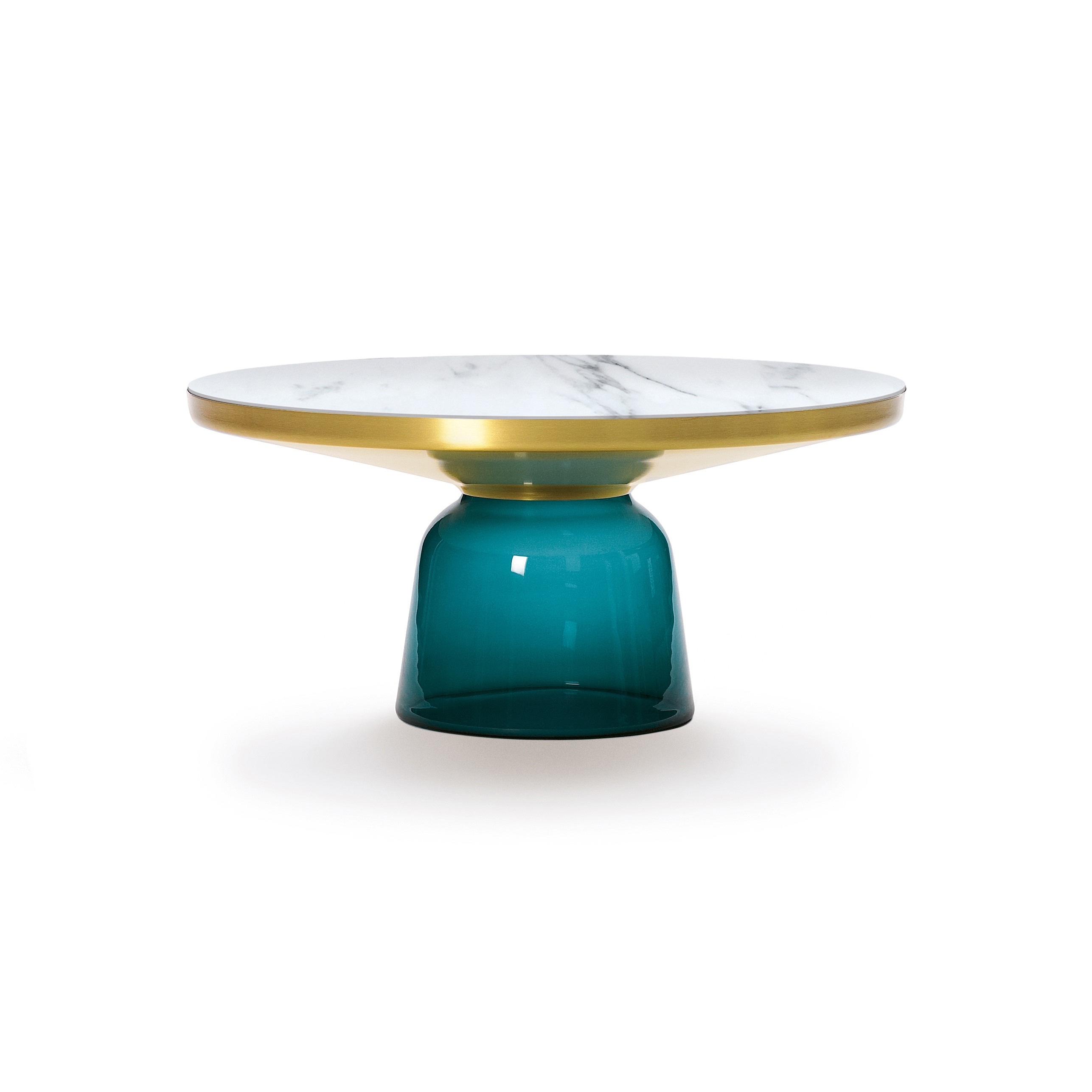 Bell Coffee Table brass-marble-blue