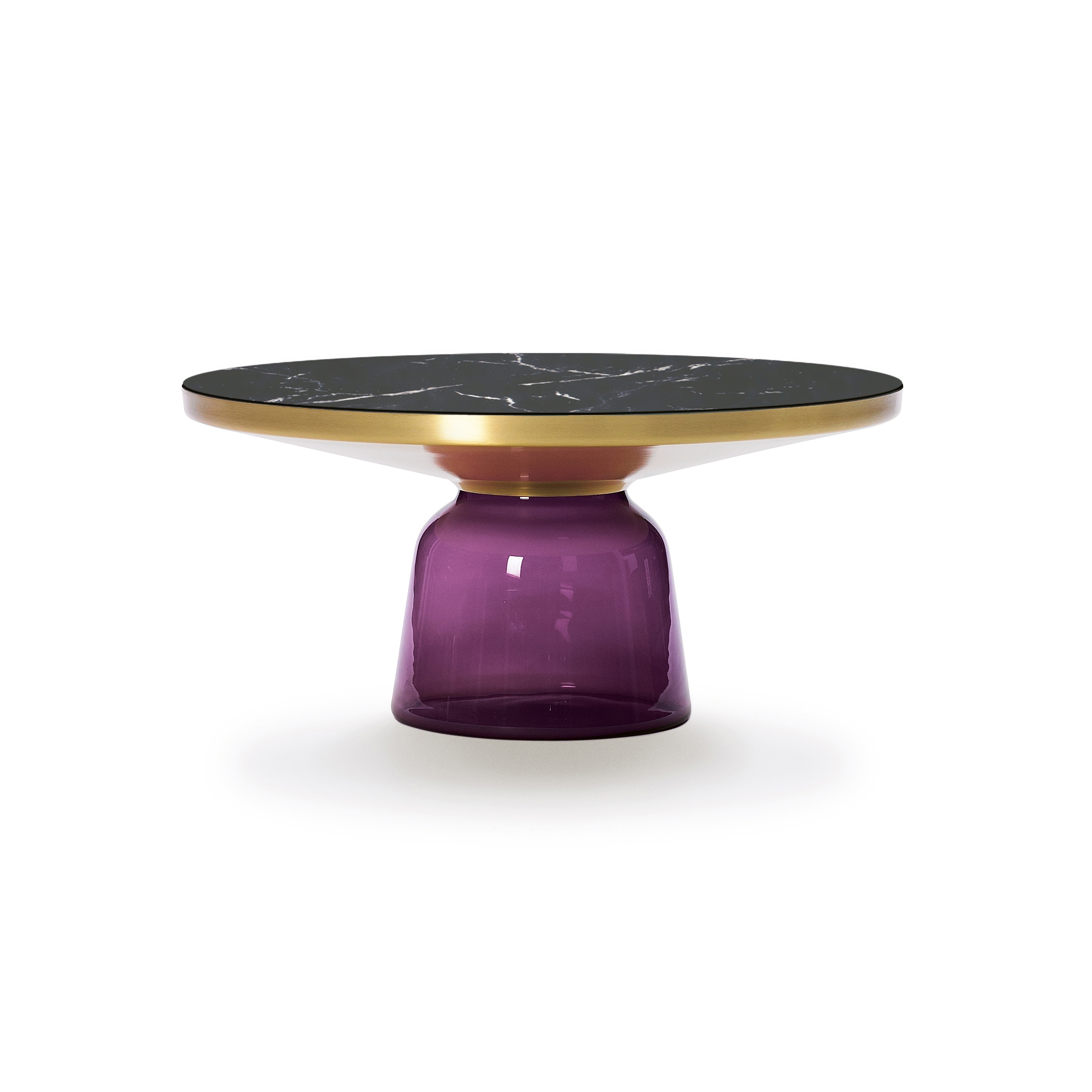 Bell Coffee Table brass-marble-violet