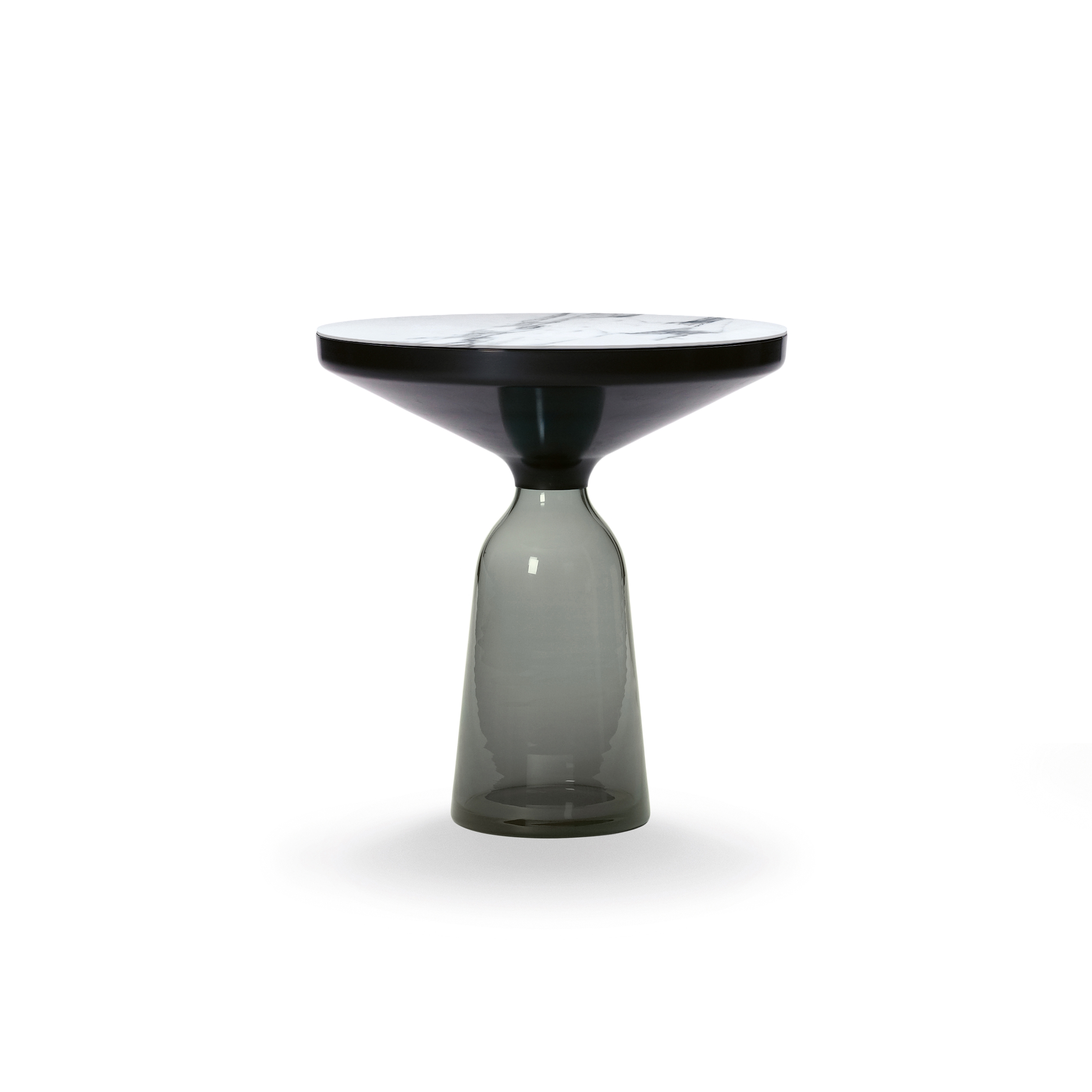 Bell Side Table steel-marble-grey