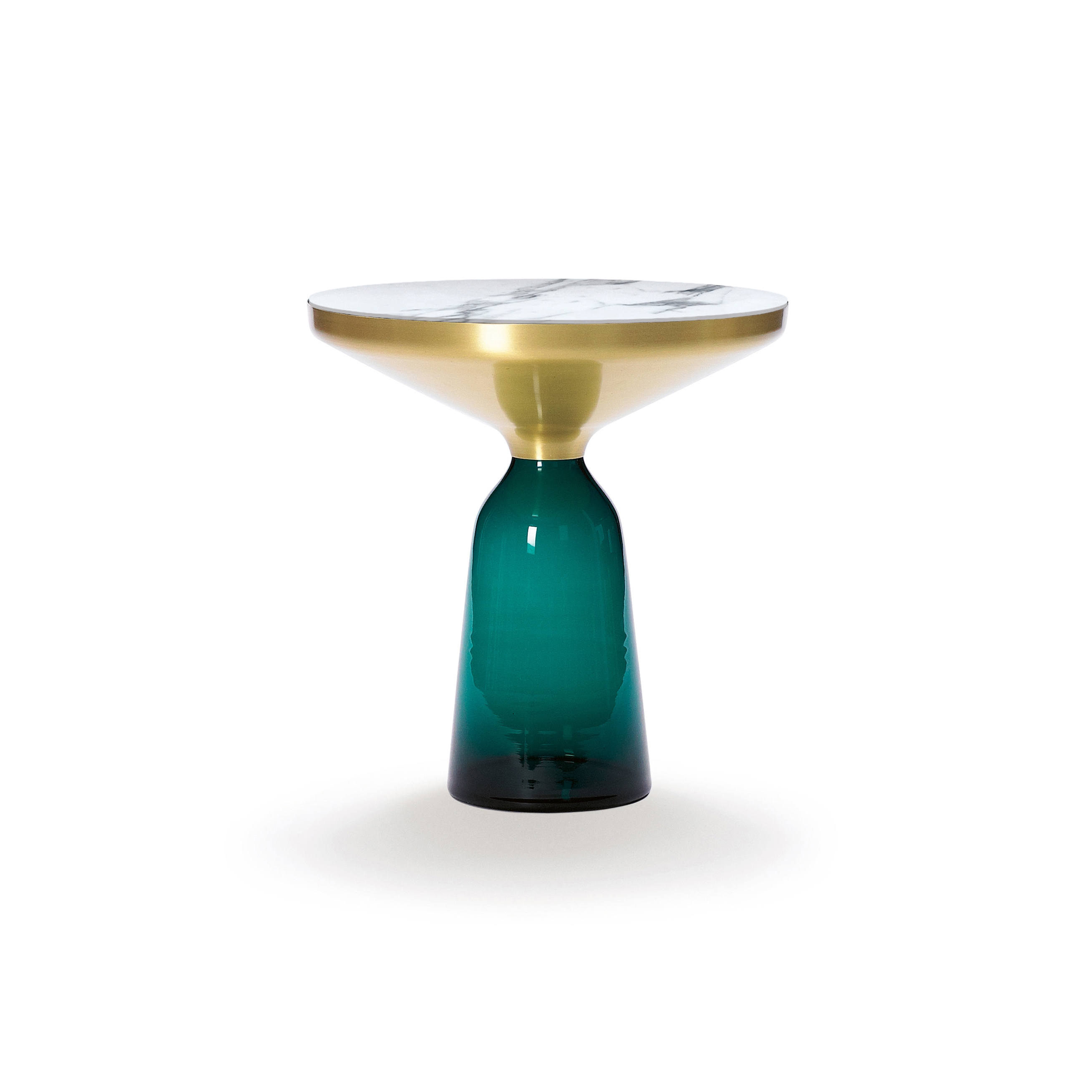 Bell Side Table brass-marble-green