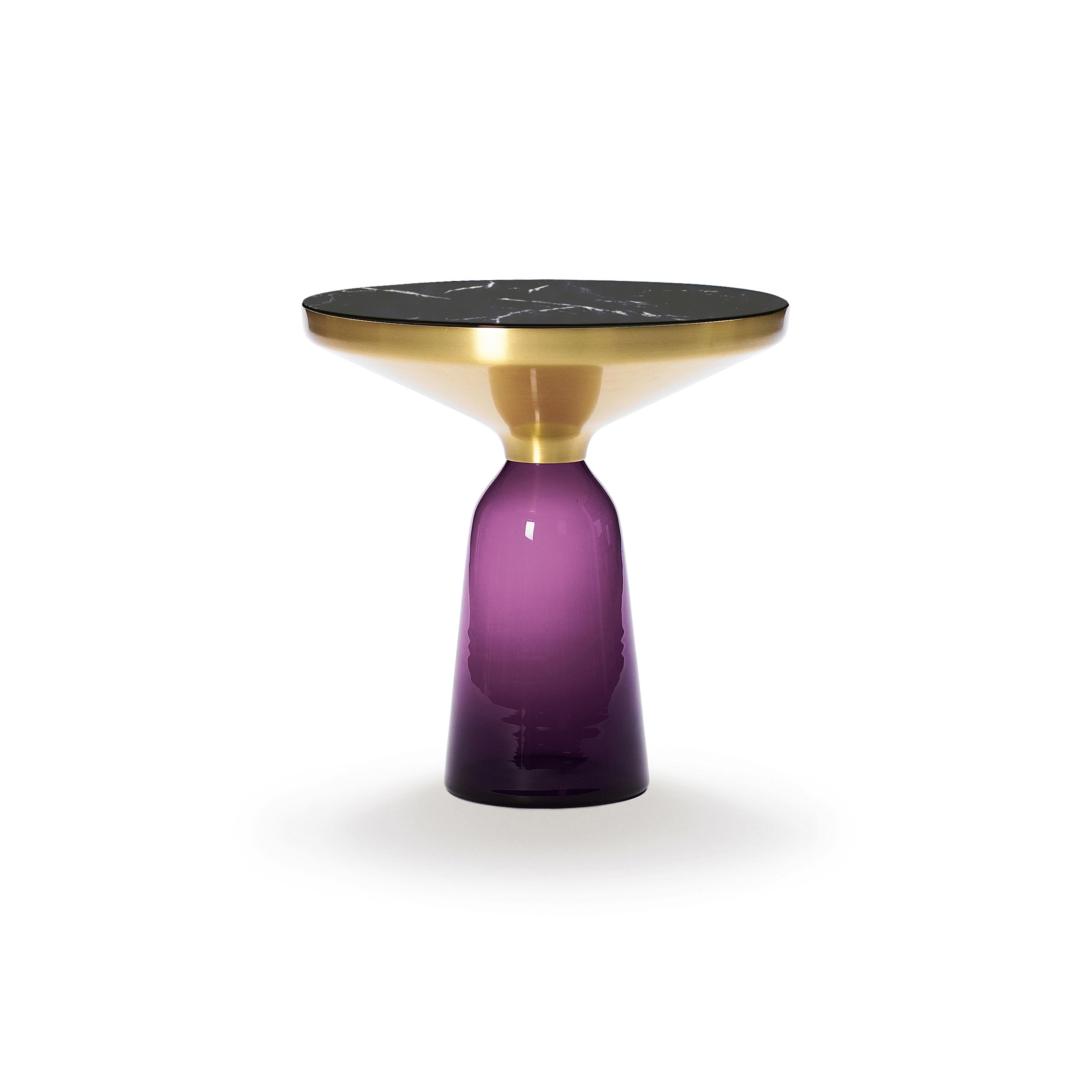 Display product Bell Side Table brass-marble-violet from manufacturer ClassiCon
