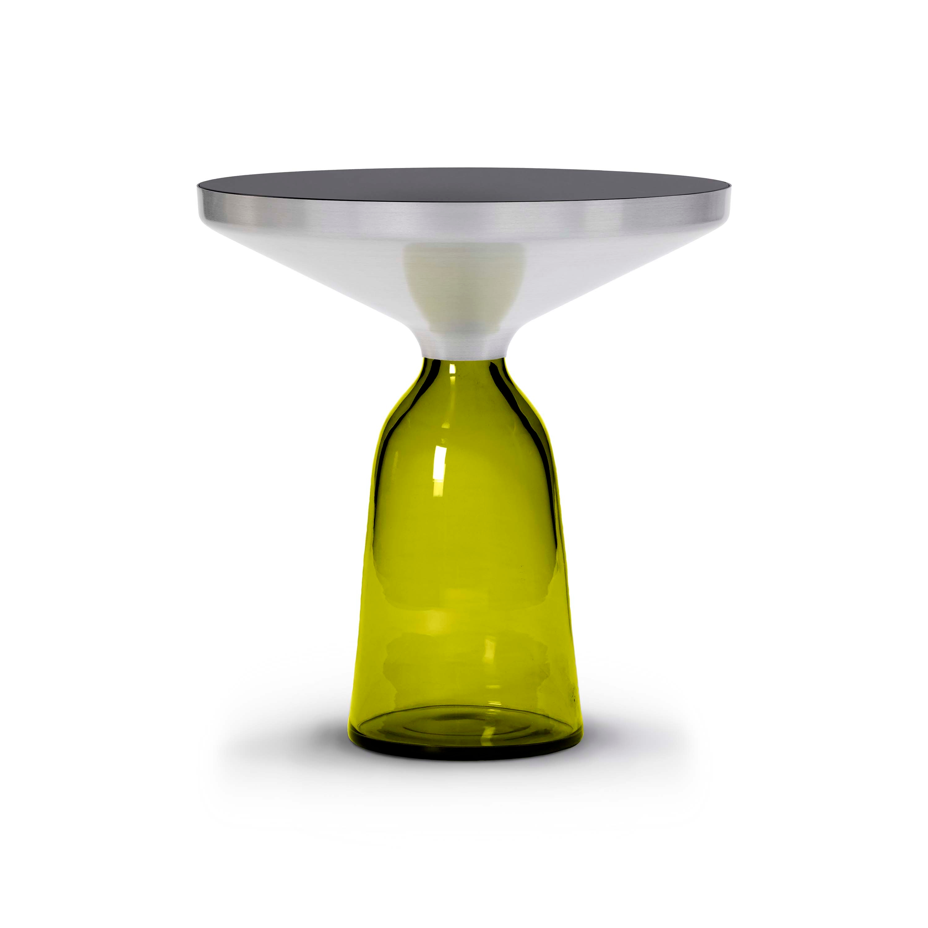 Display product Bell Side Table aluminium-glass-olive from manufacturer ClassiCon