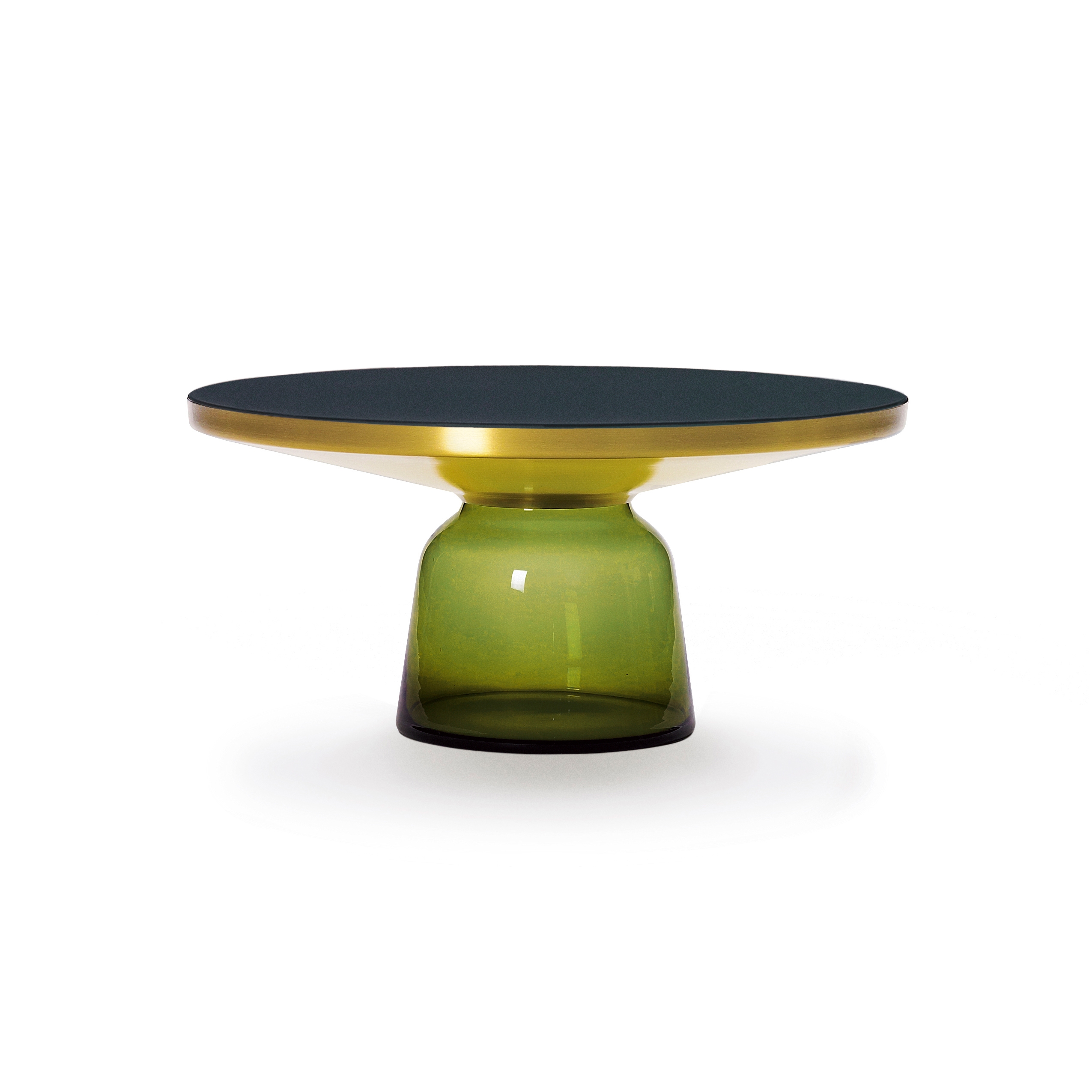 Display product Bell Coffee Table brass-glass-olive from manufacturer ClassiCon