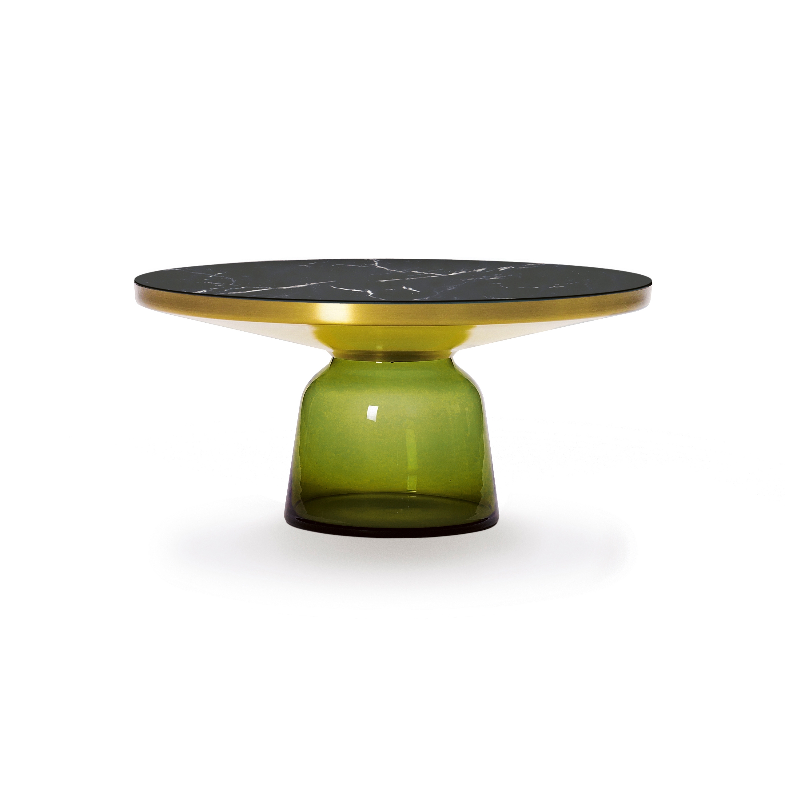 Bell Coffee Table brass-marble-olive