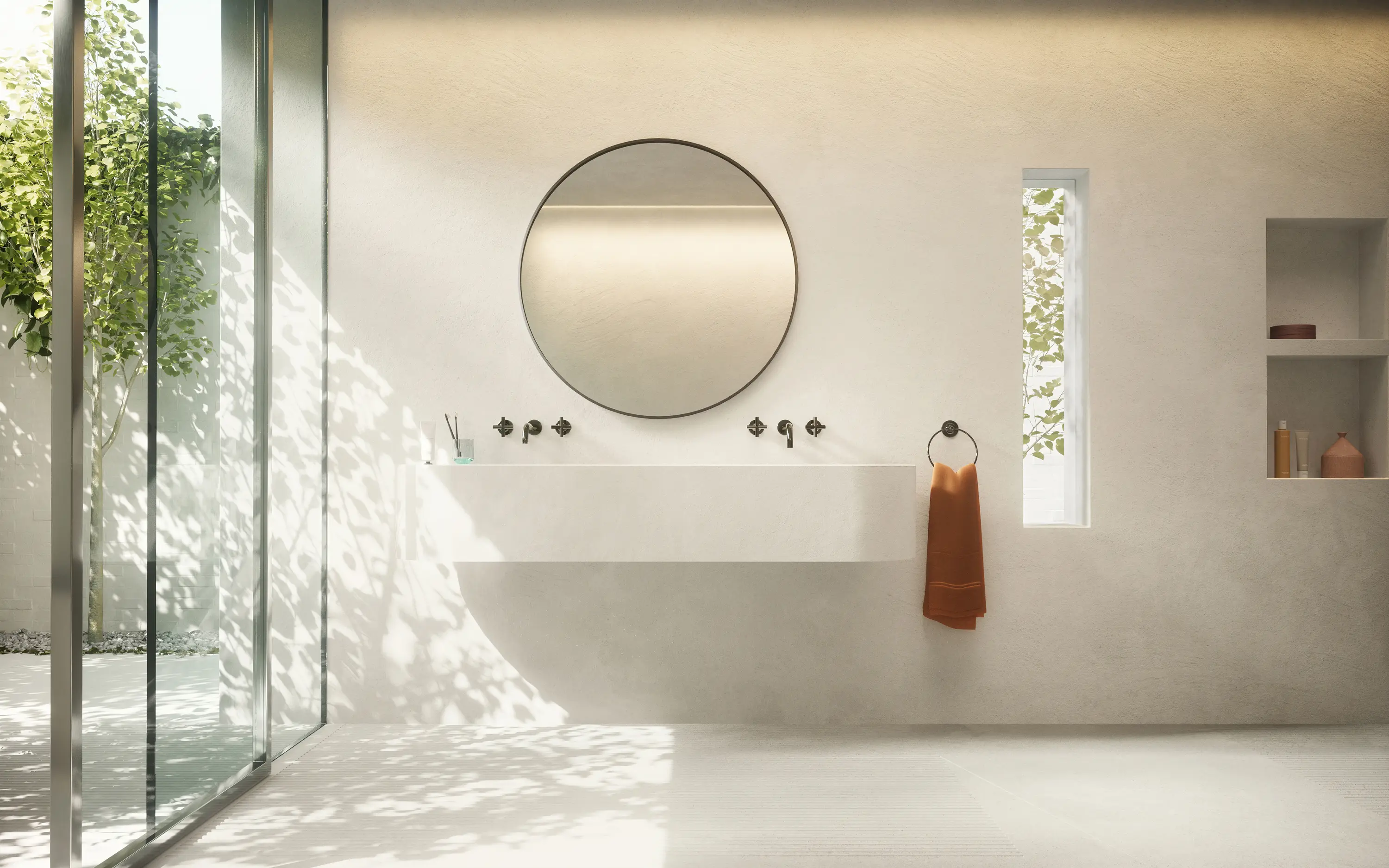 Dornbracht - Tara. - Porte-balai à poser