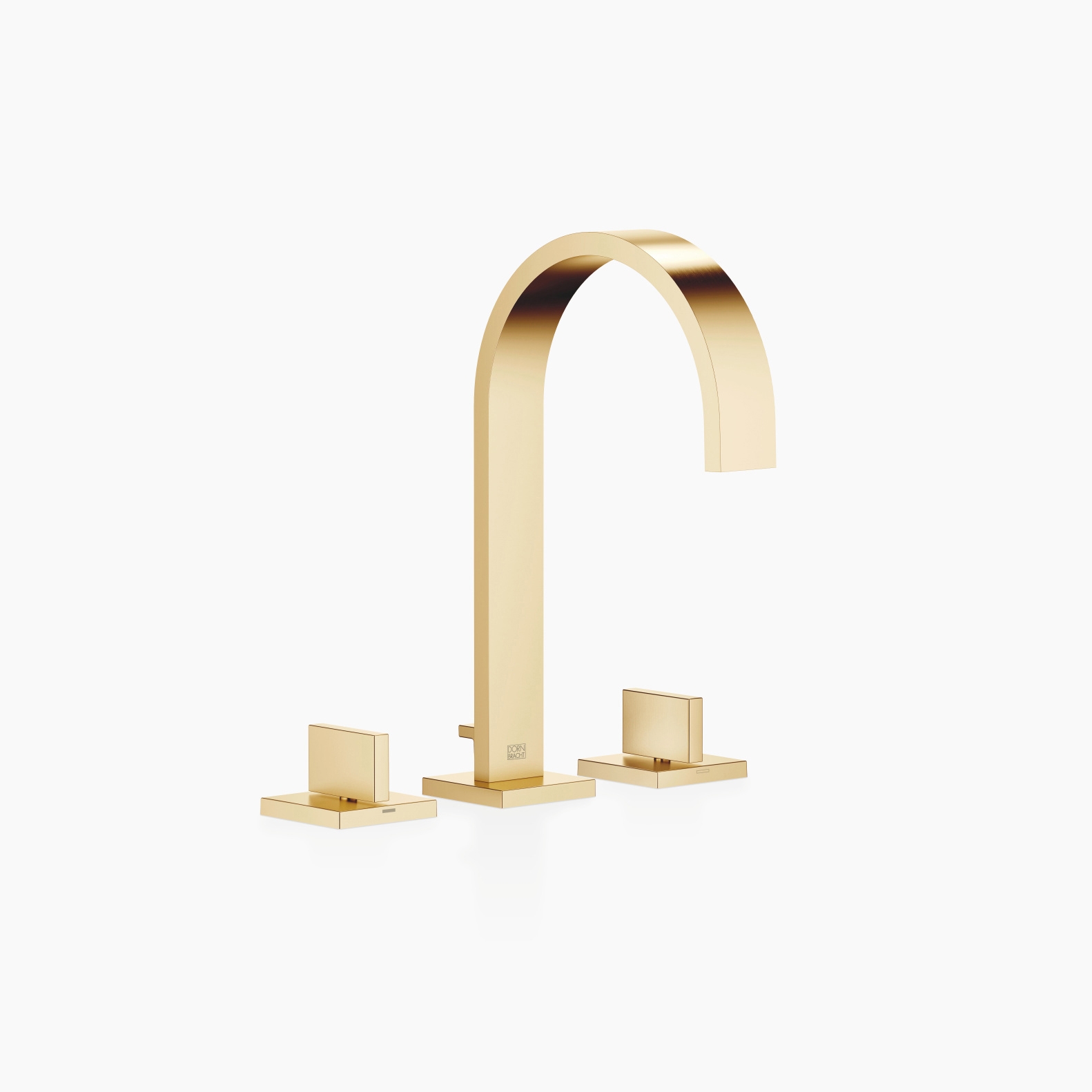 MEM - Three-hole basin mixer with pop-up waste - brushed Durabrass