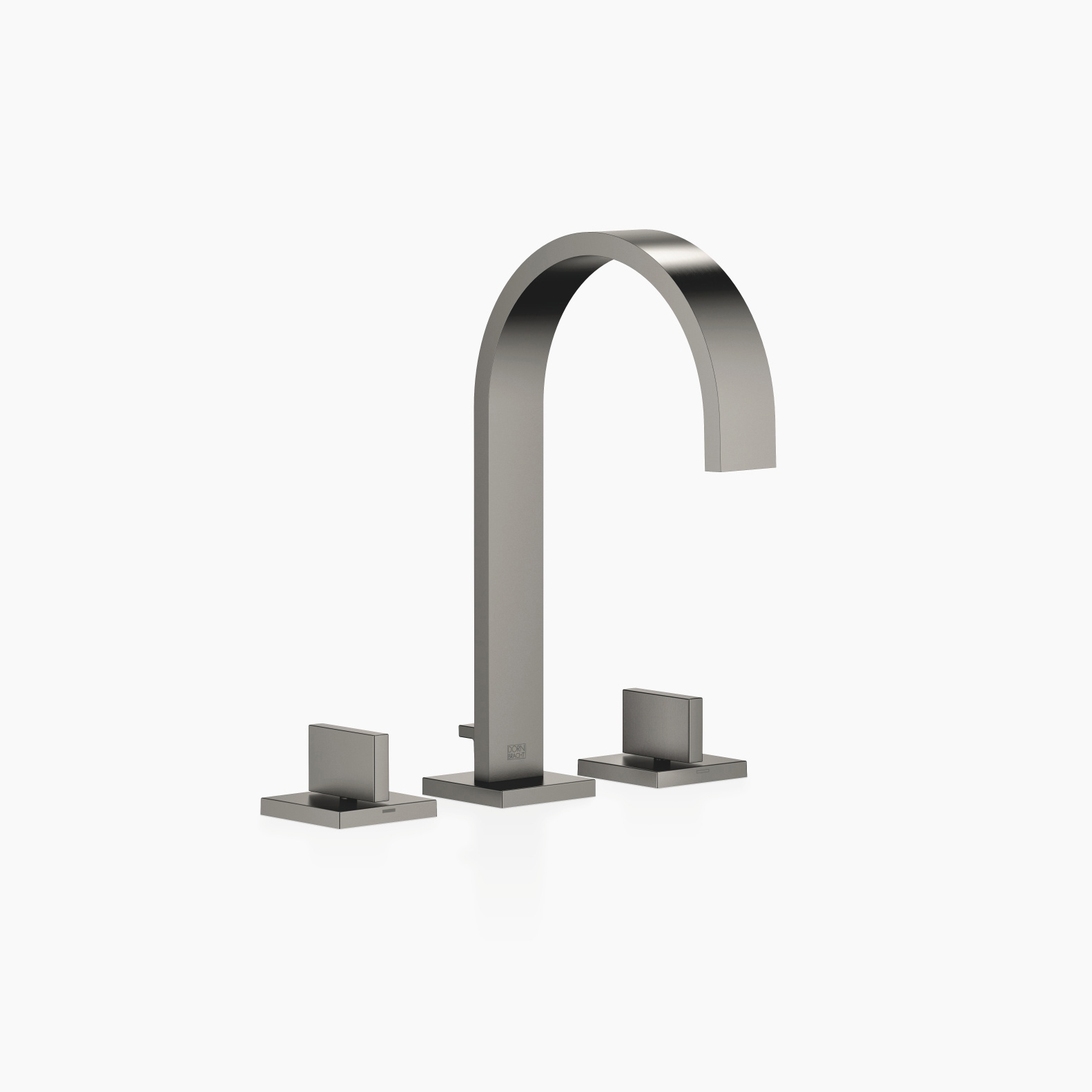 MEM - Three-hole basin mixer with pop-up waste - Dark Platinum matt