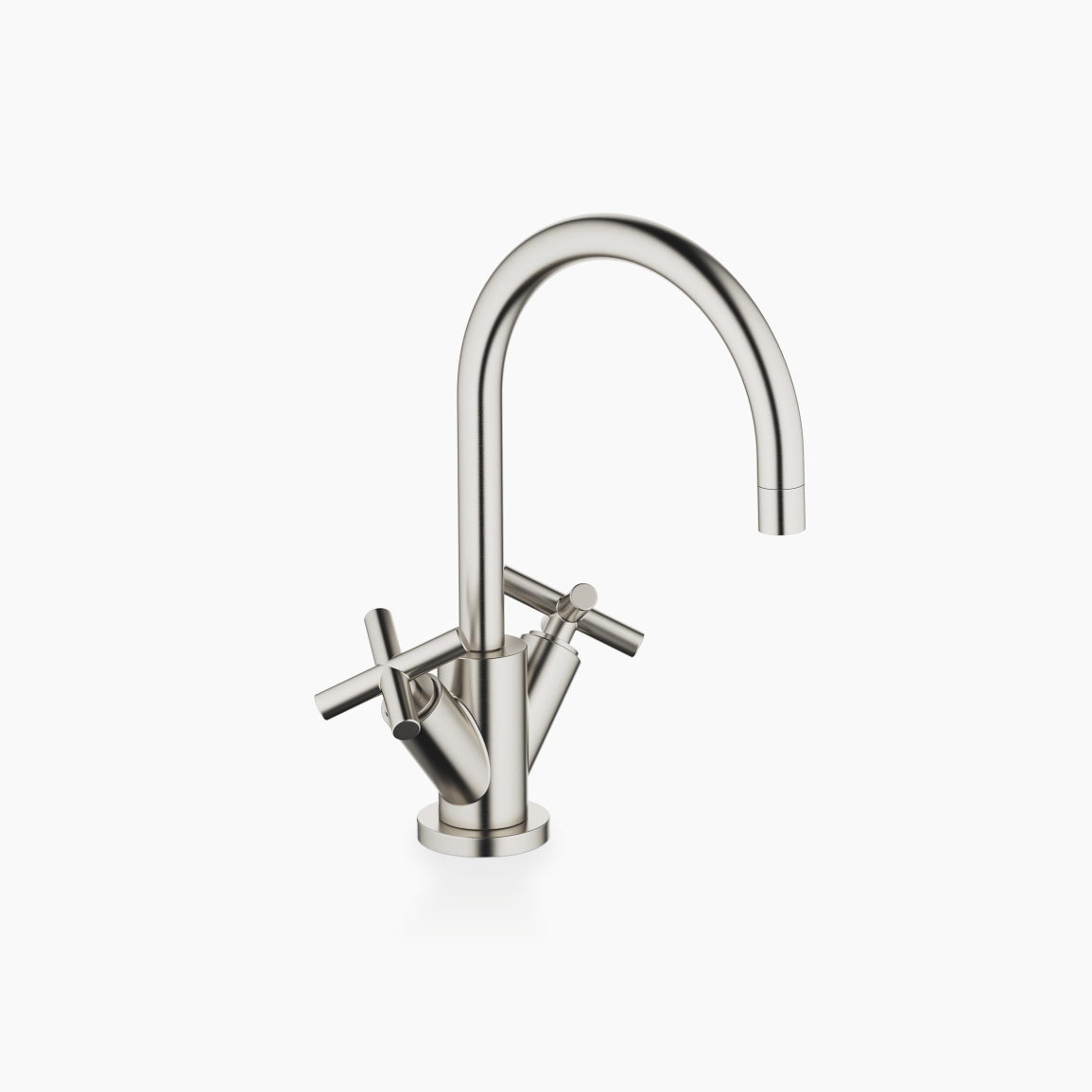 Tara. - Single-hole basin mixer with pop-up waste - platinum matt
