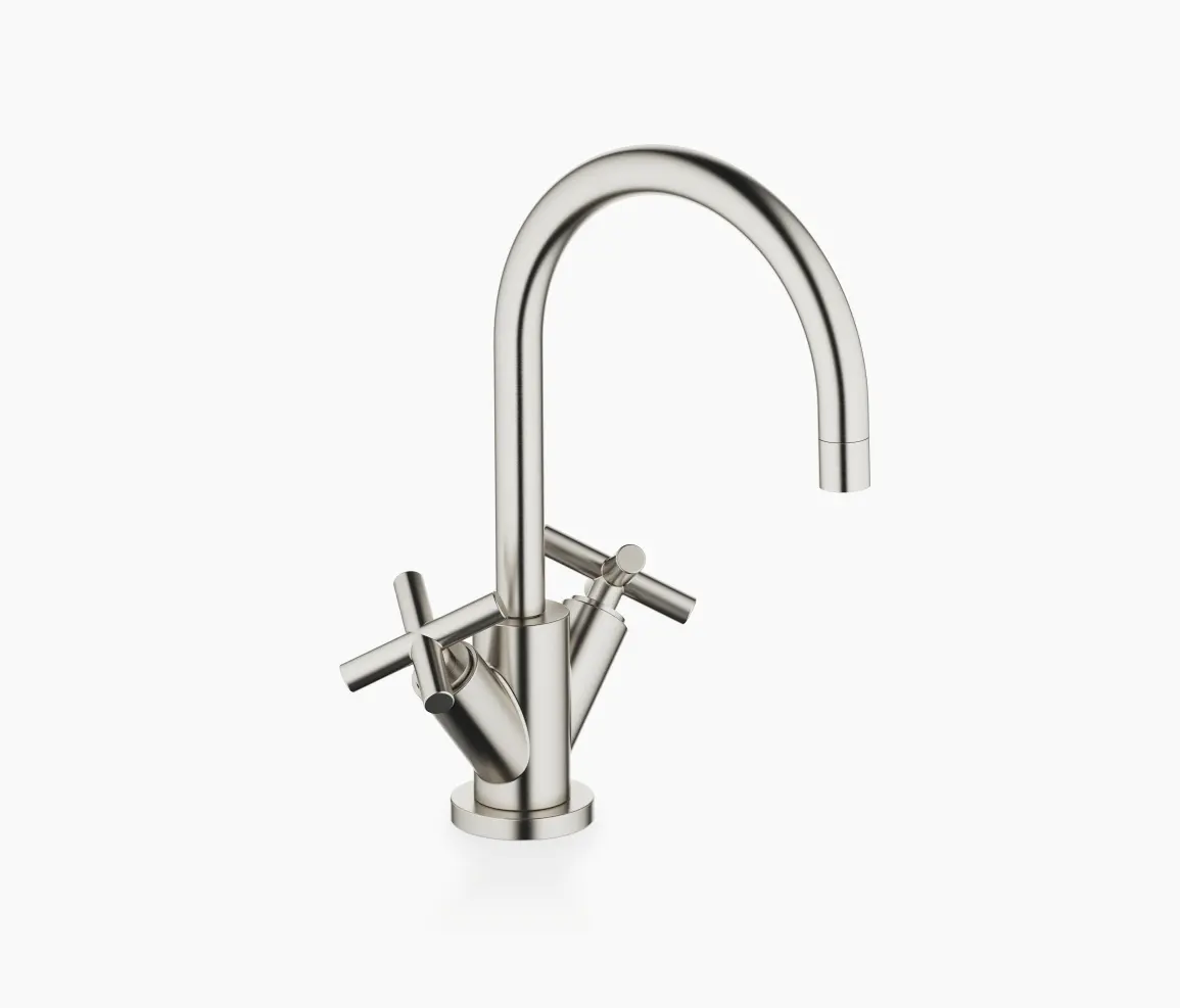 Dornbracht - Tara. - Single-hole basin mixer with pop-up waste - platinum matt