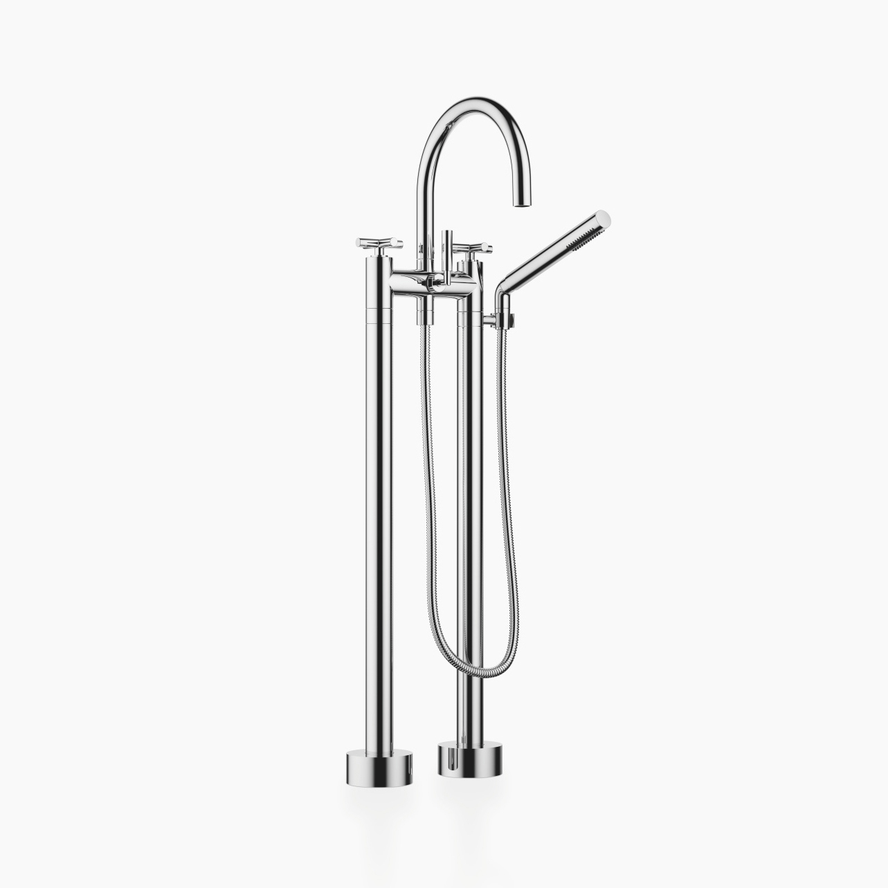 Vertoon produk Tara. - Two-hole bath mixer for free-standing assembly with hand shower set van vervaardiger Dornbracht