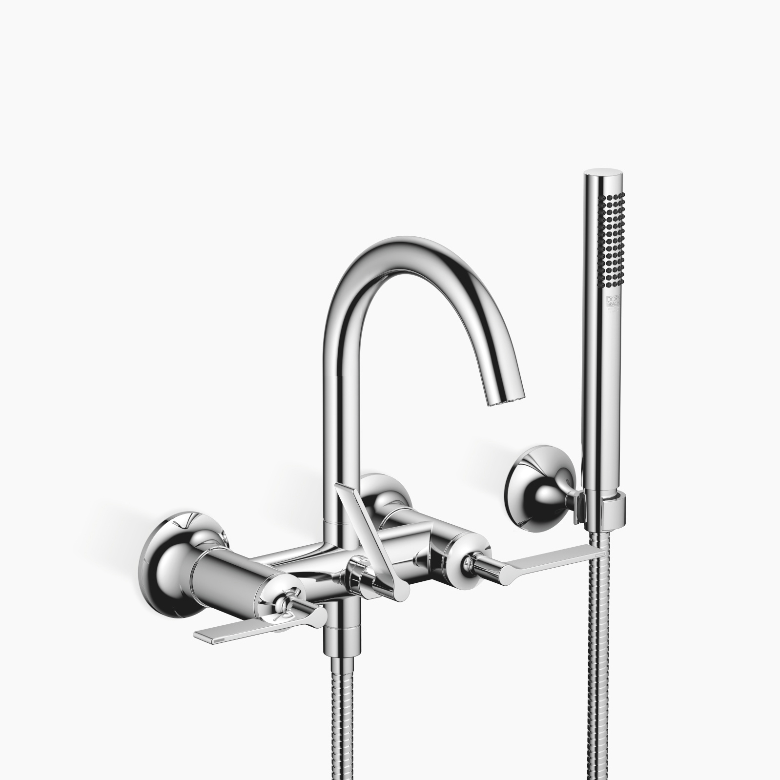 Display product VAIA - Bath mixer for wall mounting with hand shower set from manufacturer Dornbracht