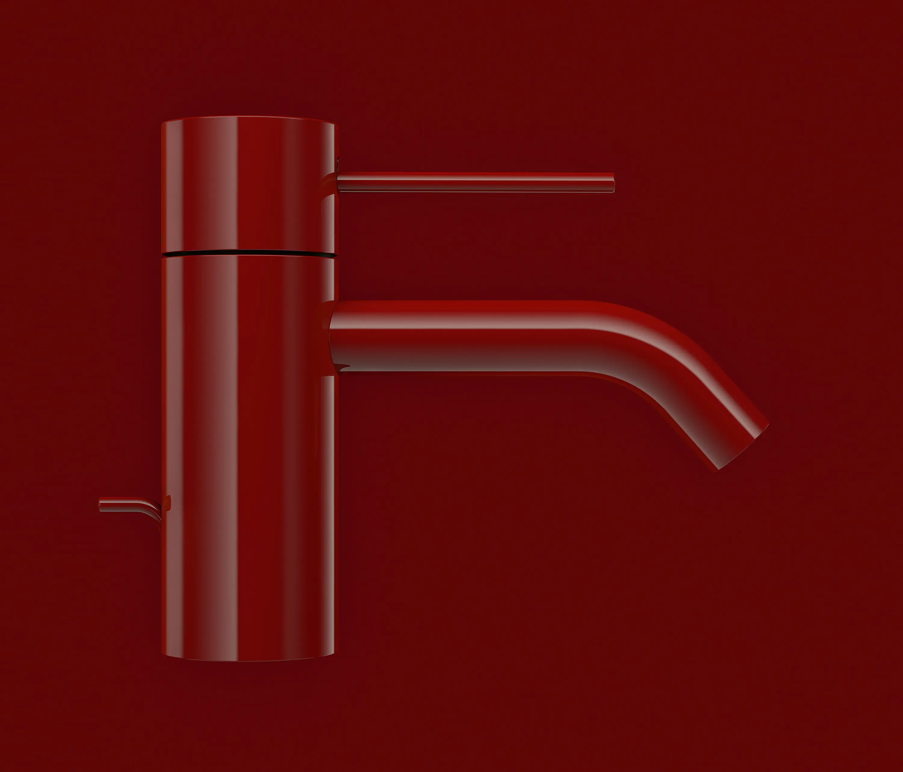 Dornbracht - Meta - Single-lever basin mixer with pop-up waste - red