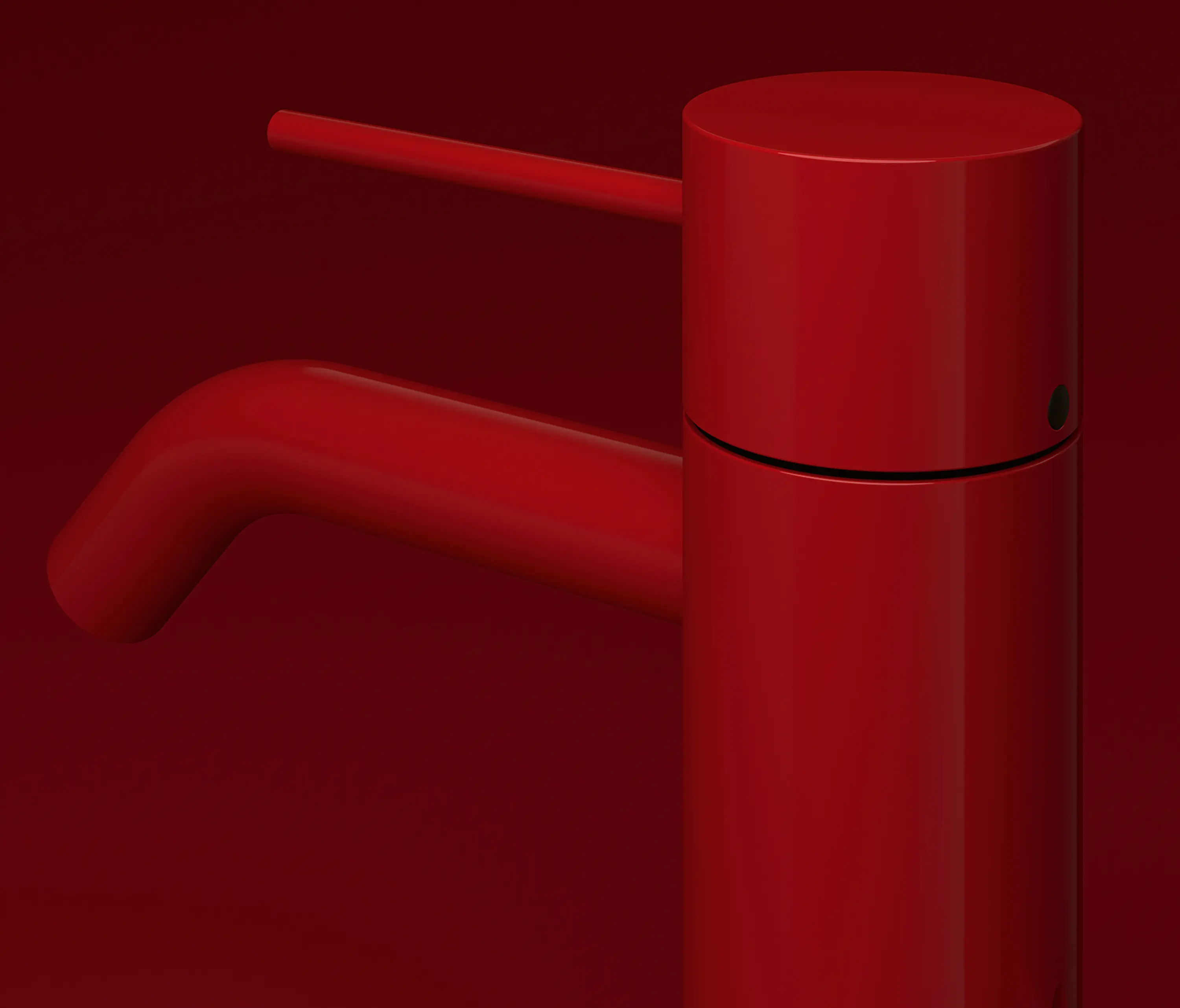 Dornbracht - Meta - Single-lever basin mixer with pop-up waste - red