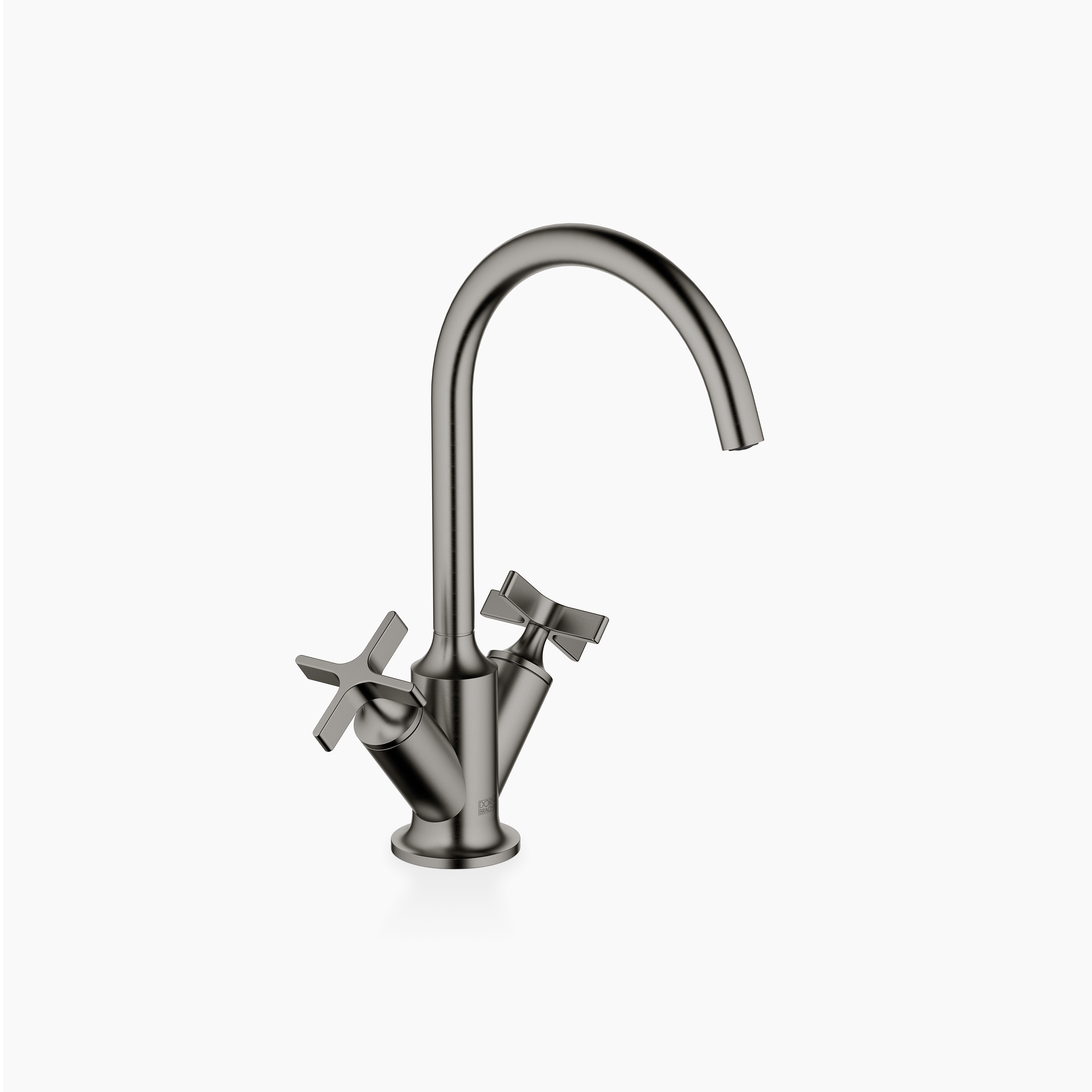 VAIA - Single-hole basin mixer with pop-up waste - Brushed Dark Platinum