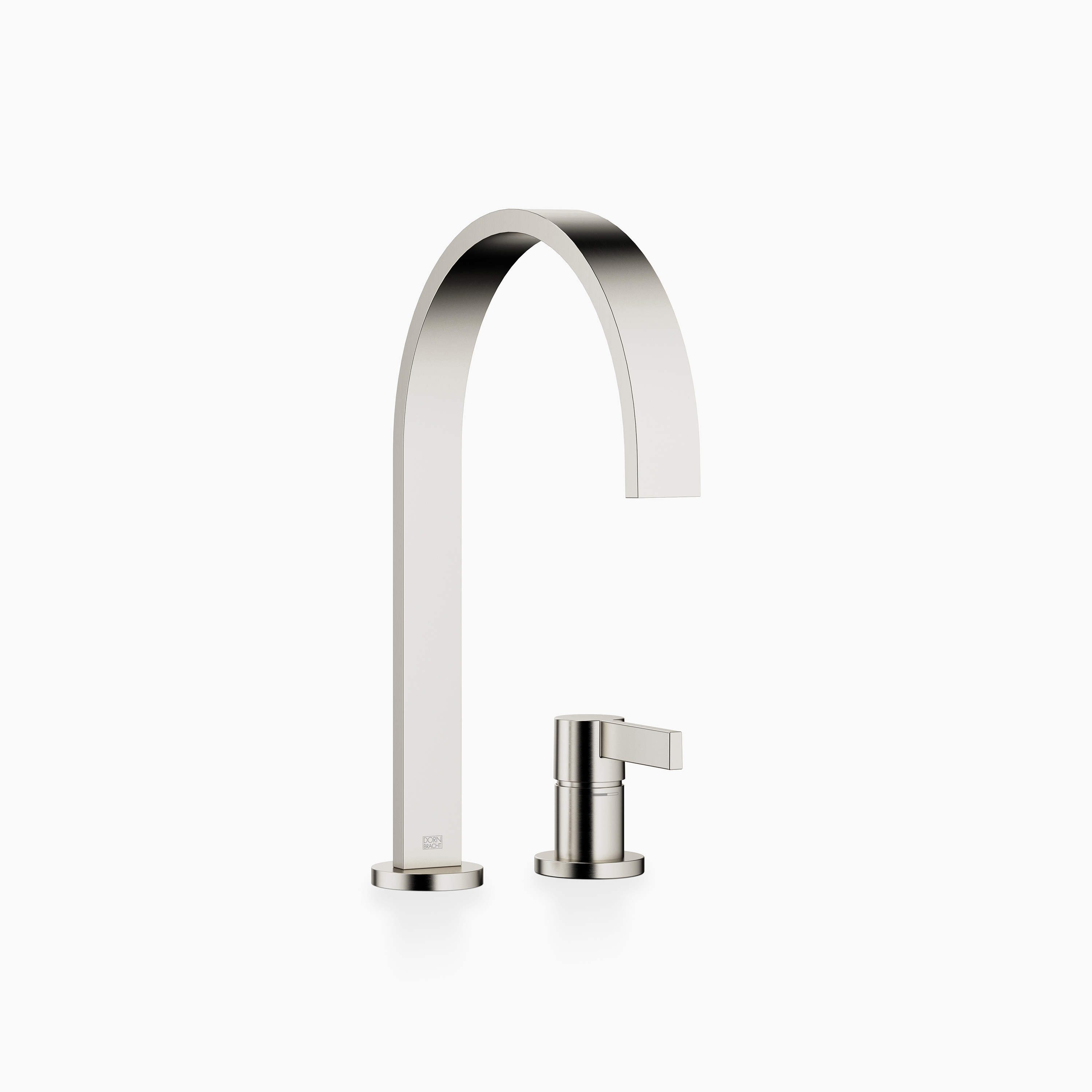 MEM - Two-hole mixer with individual rosettes - Brushed Platinum