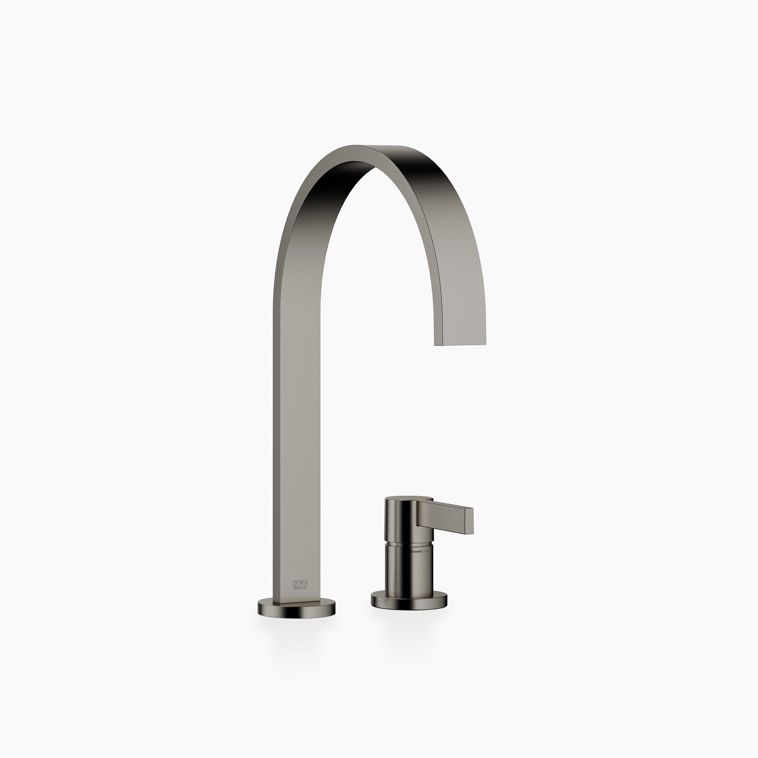MEM - Two-hole mixer with individual rosettes - Brushed Dark Platinum