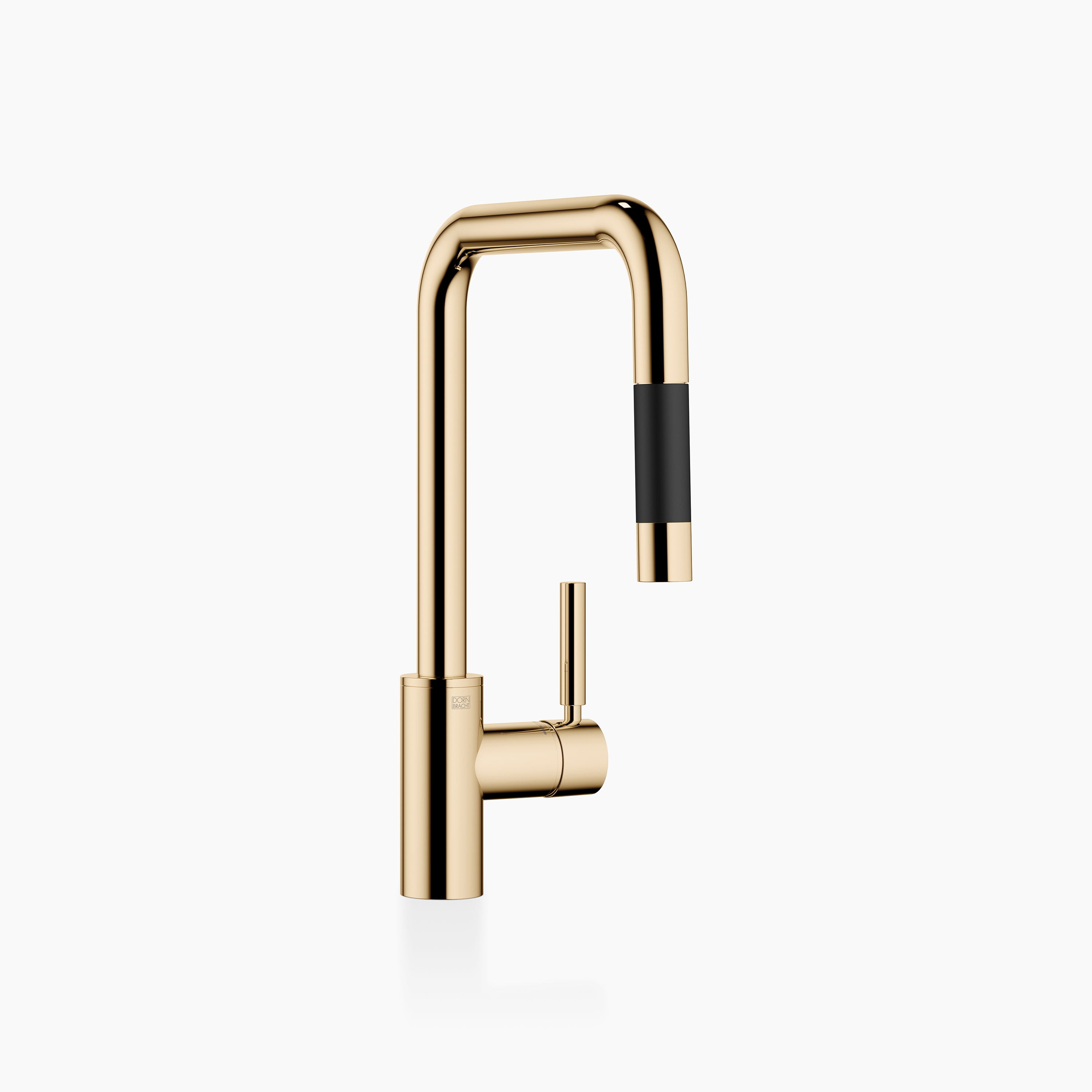 META SQUARE - Single-lever mixer Pull-down with spray function - Durabrass (23kt Gold)