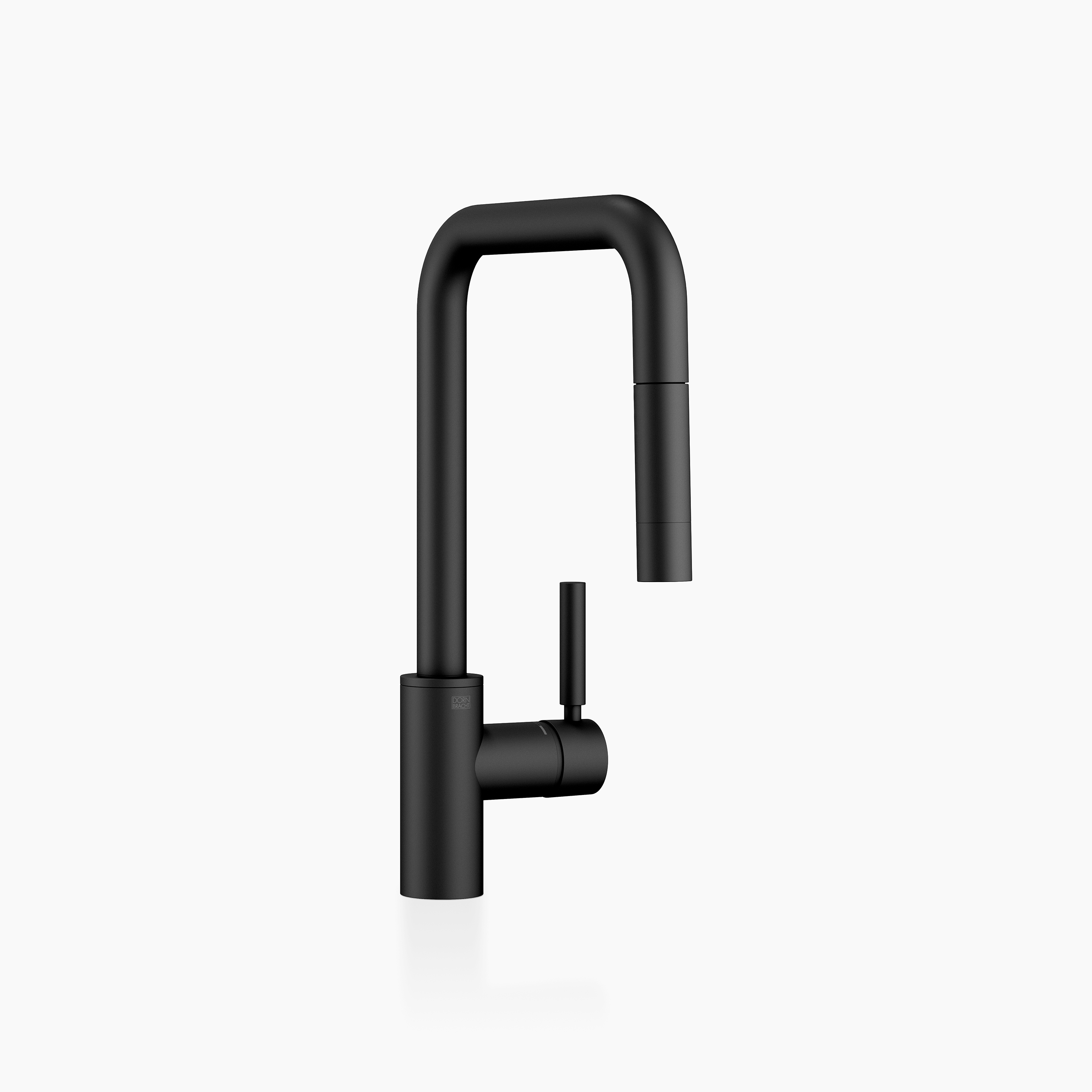 META SQUARE - Single-lever mixer Pull-down with spray function - Matte Black