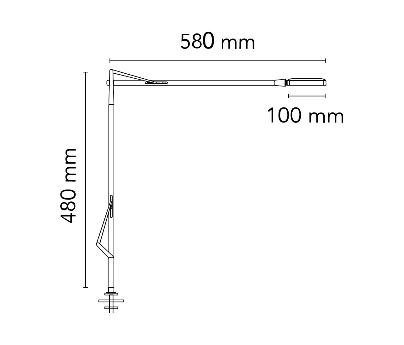Flos - Kelvin Led Desk Support (Hidden cable)