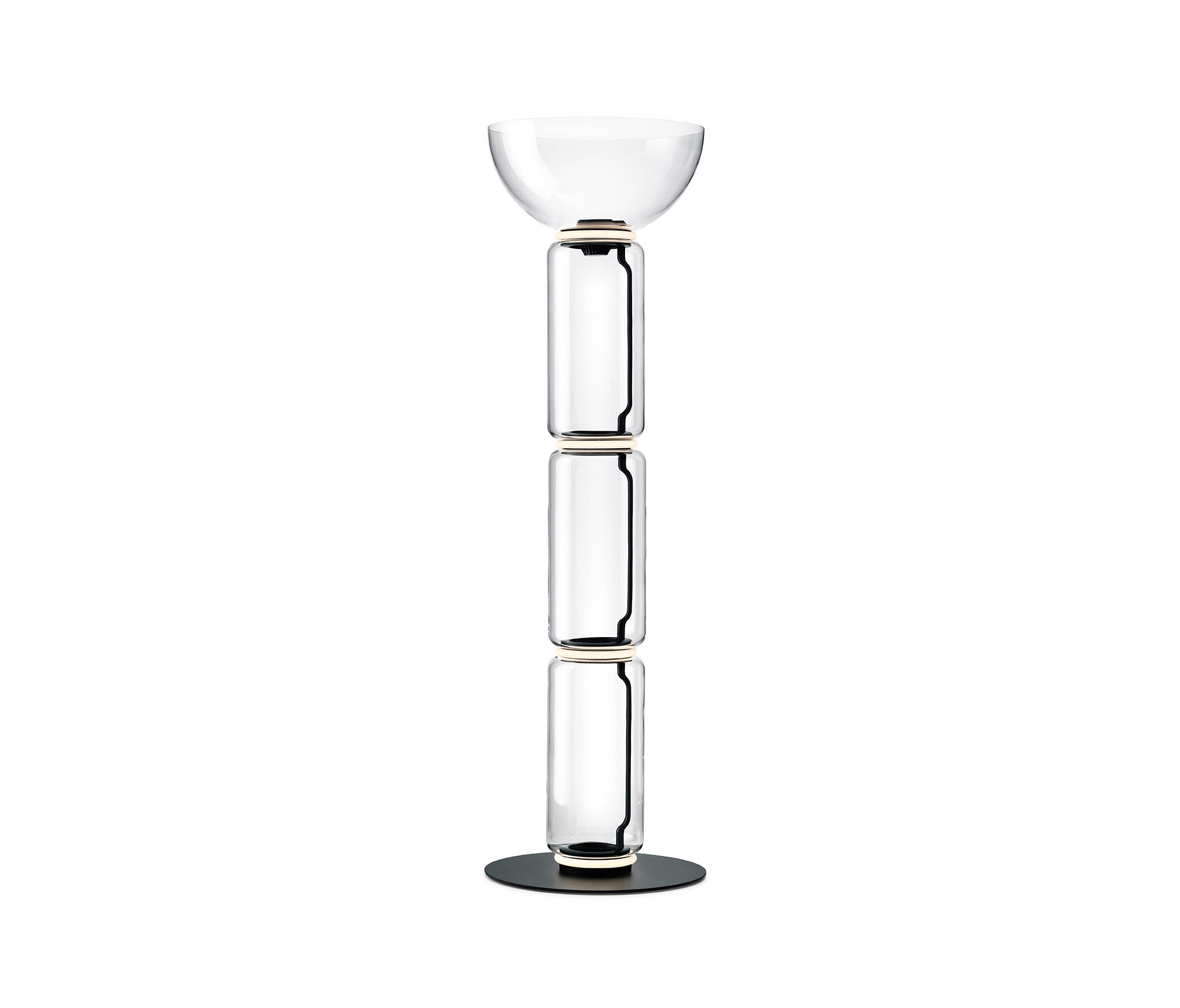 Display product Noctambule Floor 3 High Cylinder Bowl Big Base from manufacturer Flos