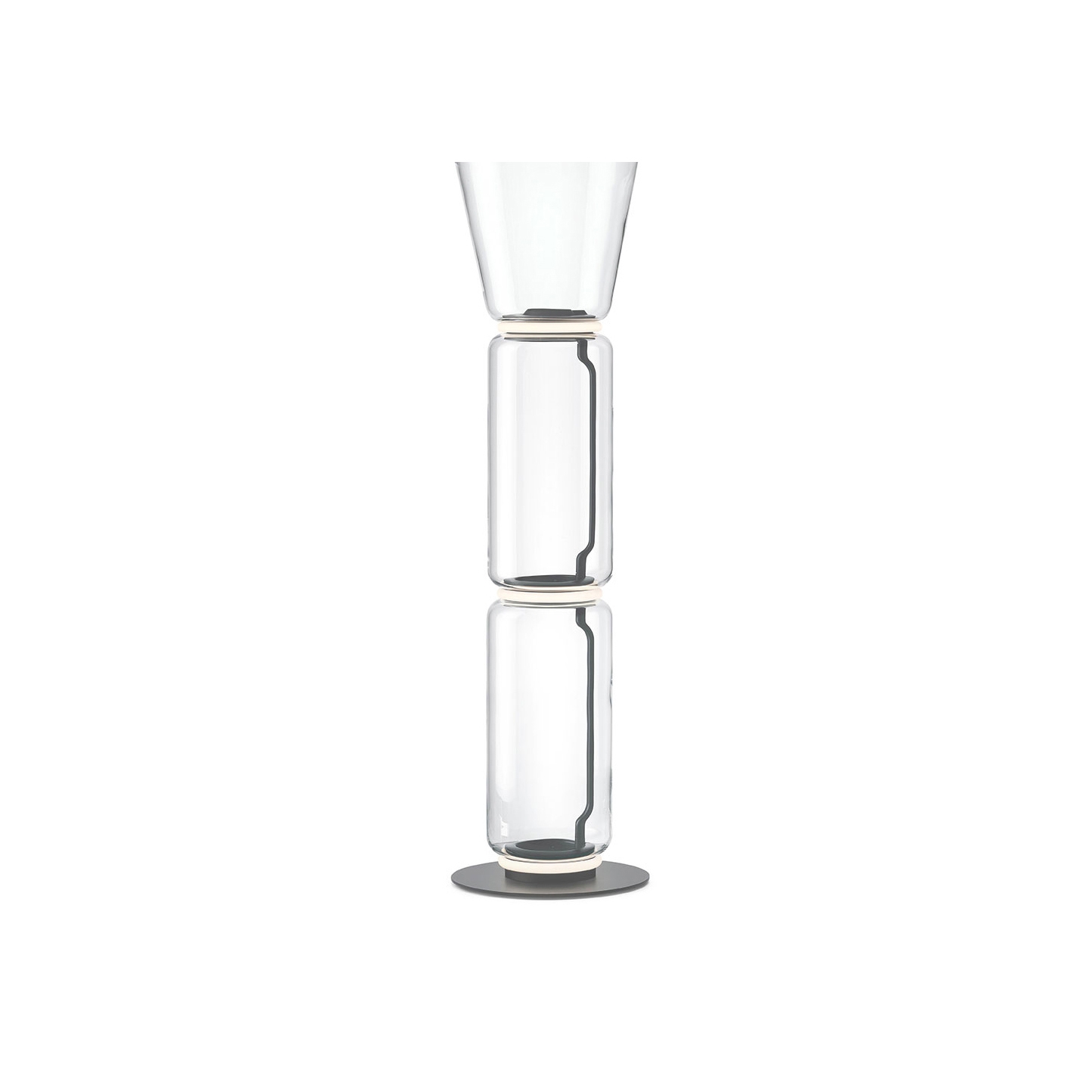 Display product Noctambule Floor 2 High Cylinder Cone Small Base from manufacturer Flos