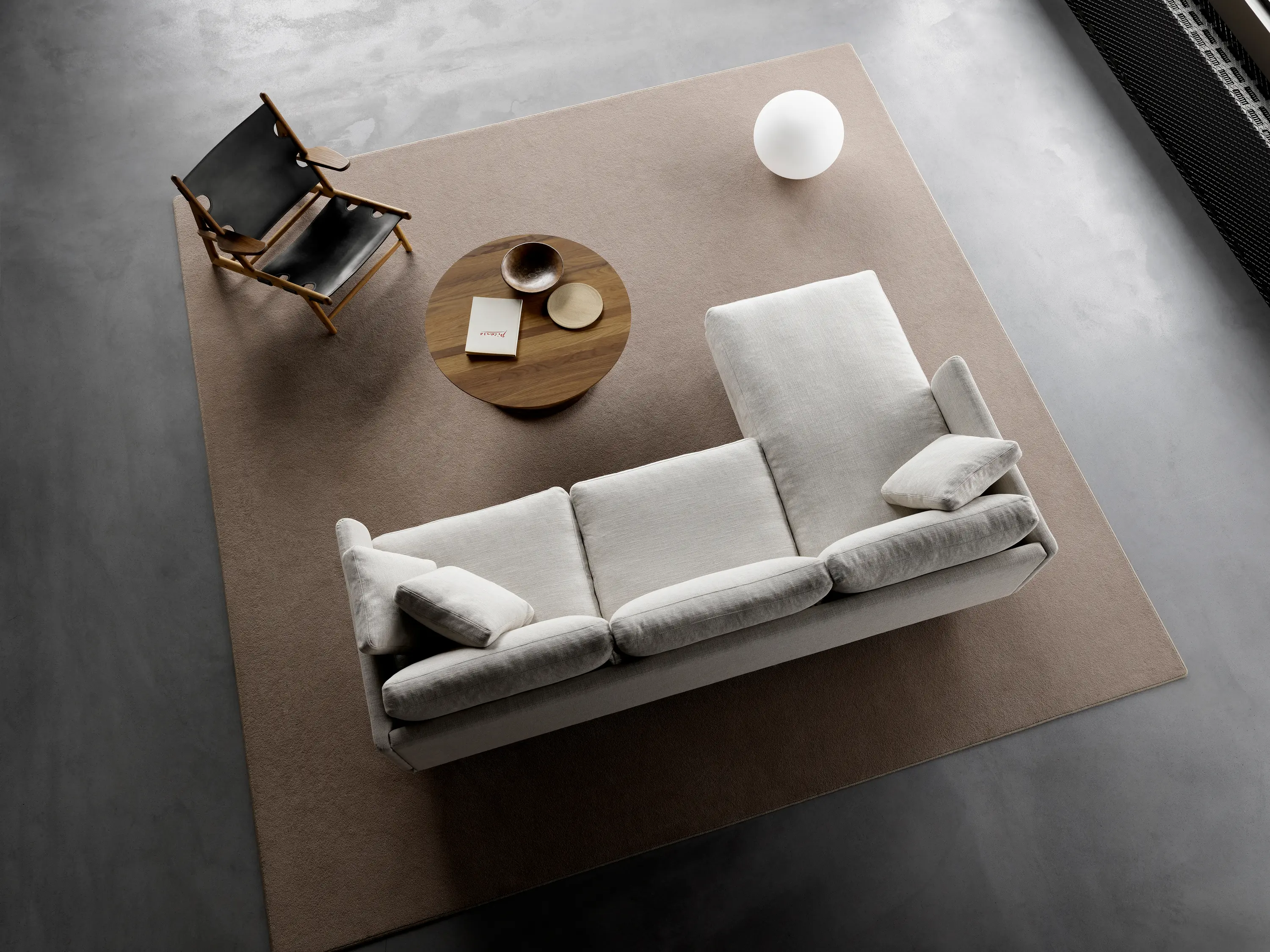 Fredericia Furniture - Calmo 3 Seater 80 Metal Base
