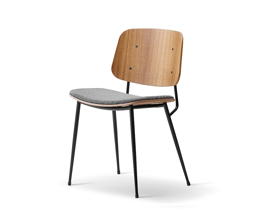 Display product Søborg Steel Base - seat upholstered from manufacturer Fredericia Furniture