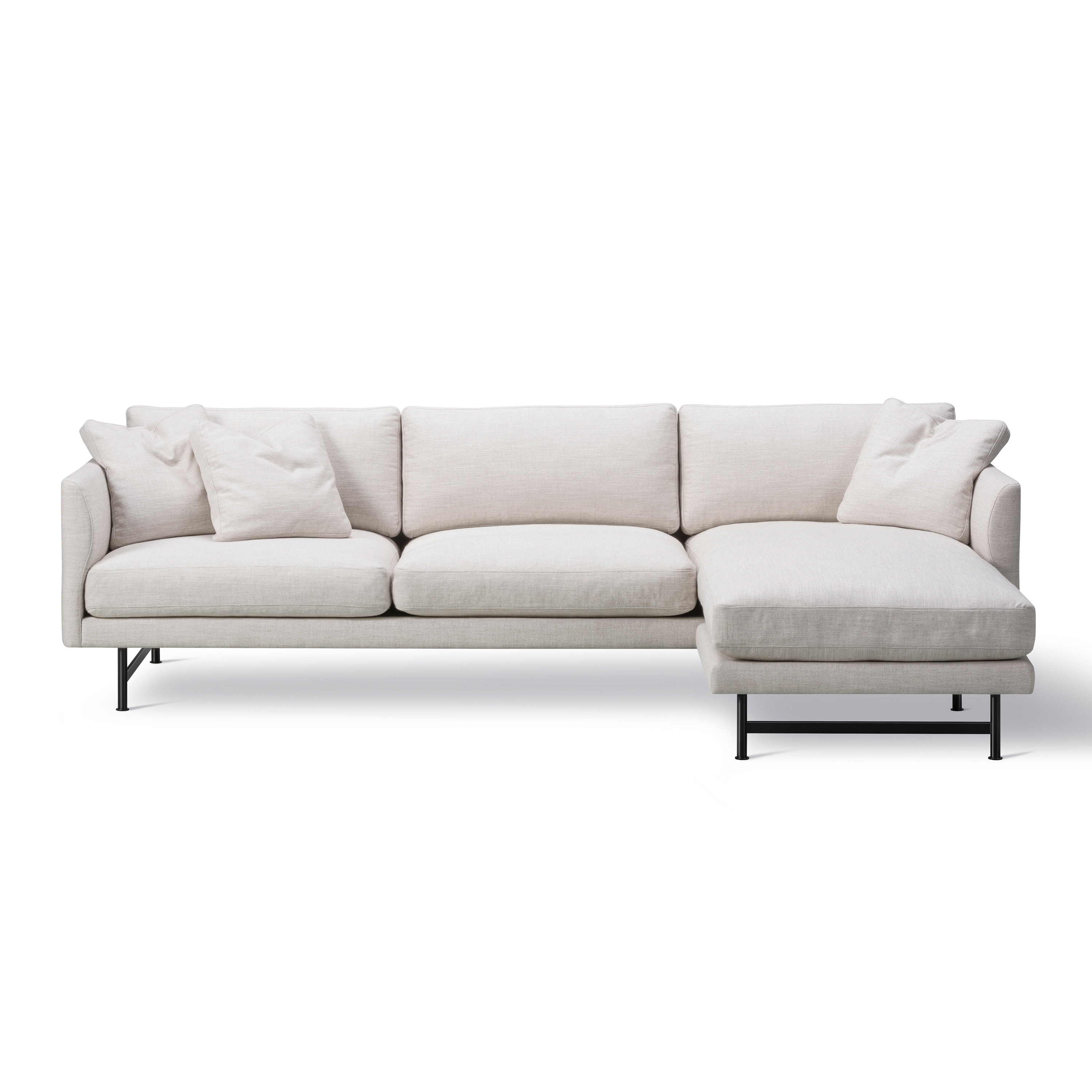 Display product Calmo 3 Seater Chaise 80 Metal Base from manufacturer Fredericia Furniture