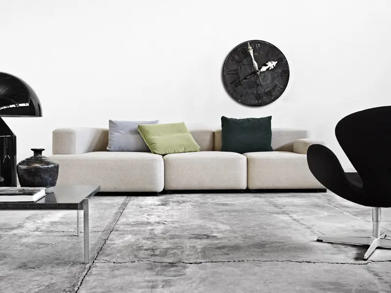 Fritz Hansen - Alphabet™ | Sofa | PL210-4 | Textile | Black base
