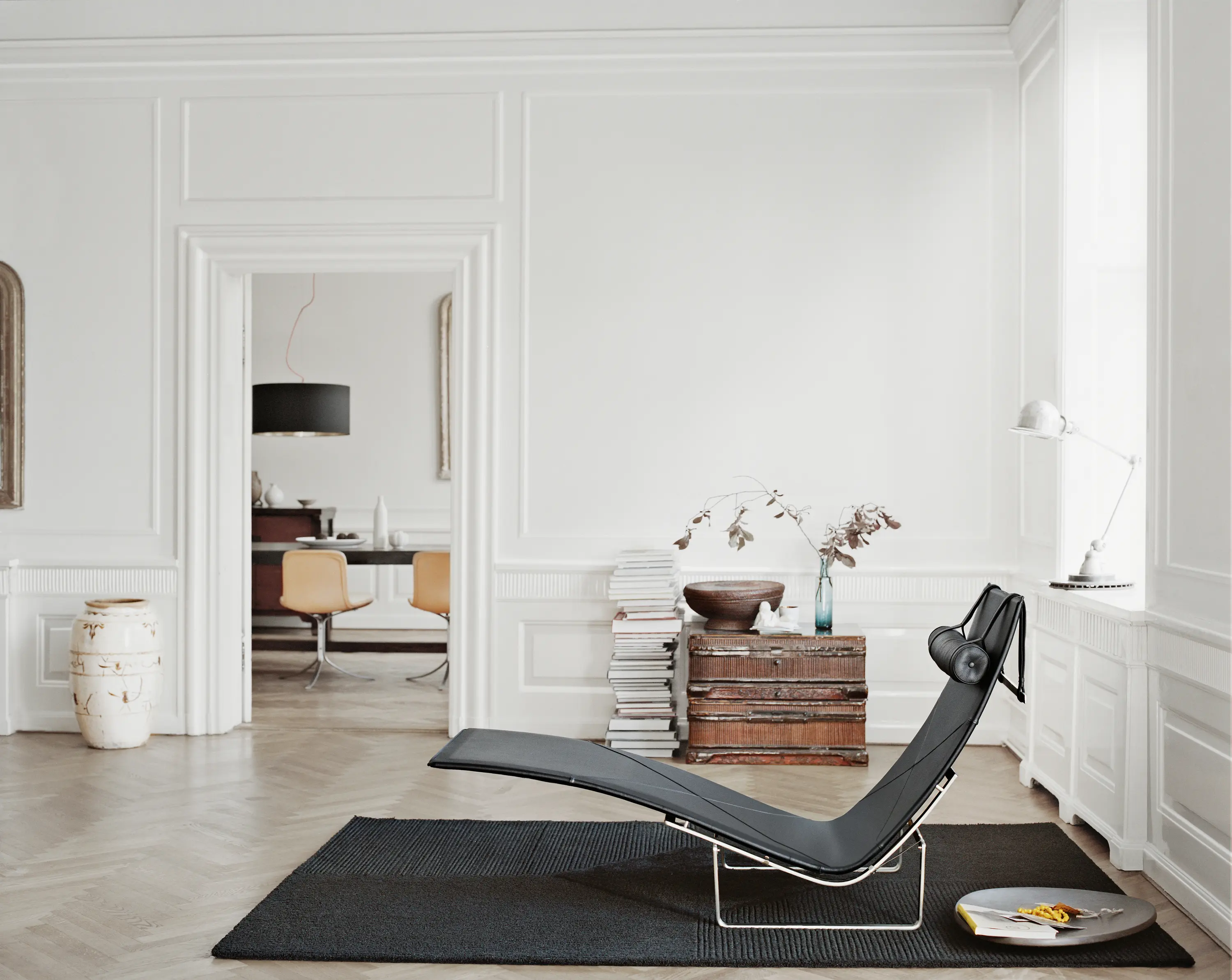 Fritz Hansen - PK24™ | Lounge chair | Leather | Satin brushed stainless steel base