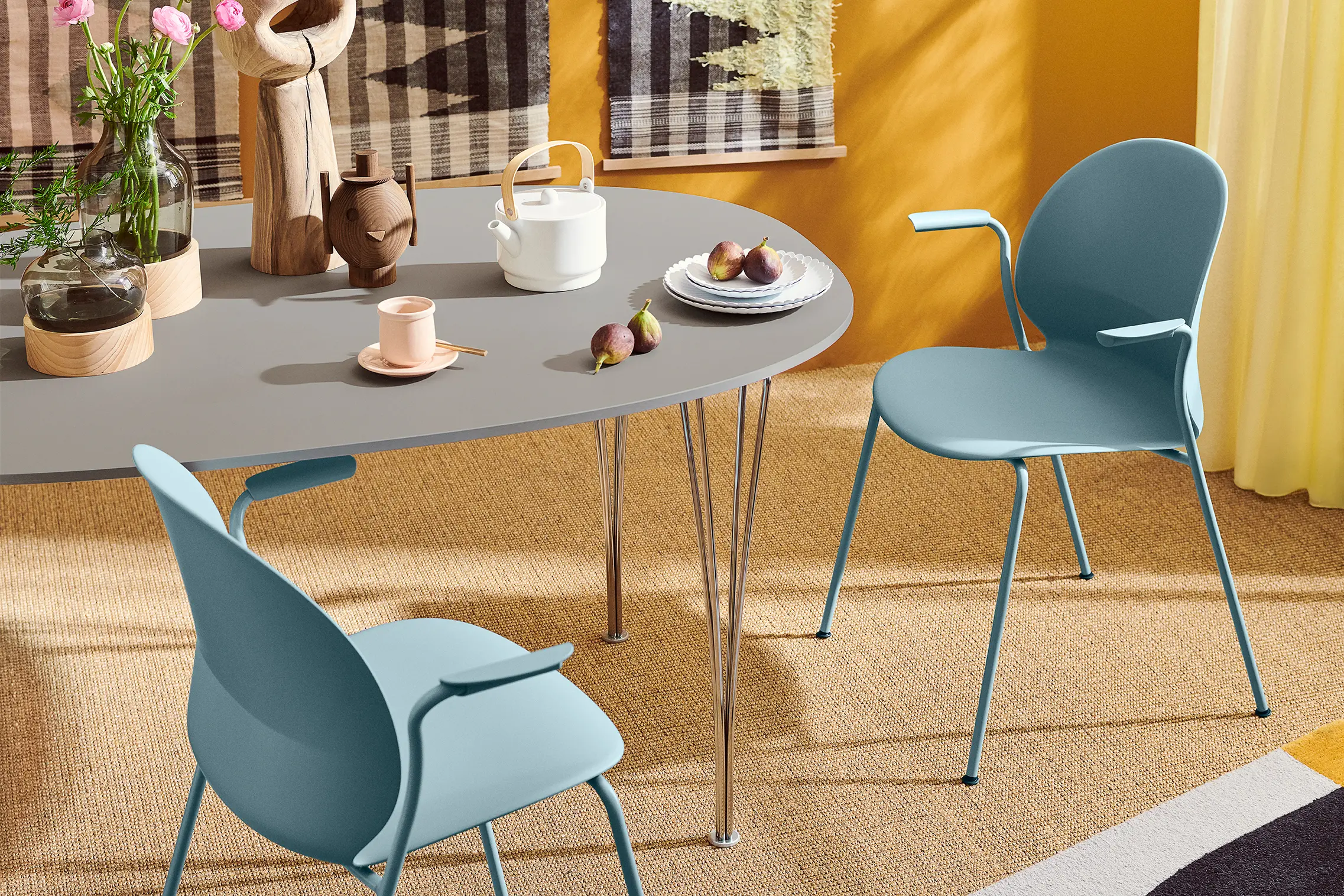 Fritz Hansen - N02™ Recycle | Chair  | N02-21 | Light blue | Chrome base