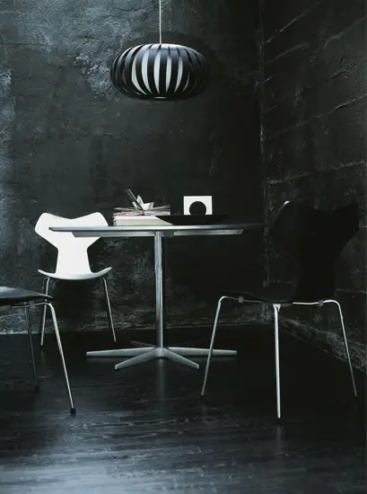 Fritz Hansen - Grand Prix™ | Chair | 3130 | Lavender blue coloured ash | Brown bronze base