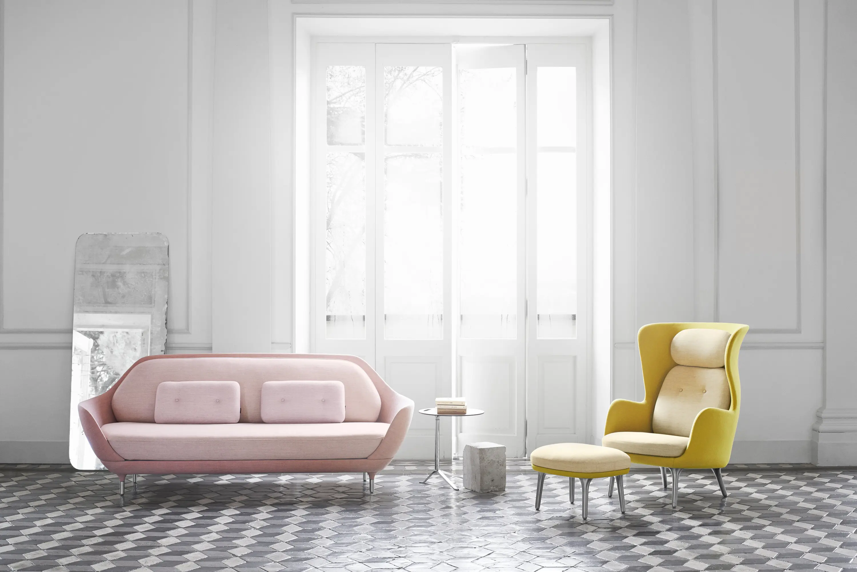 Fritz Hansen - Favn™ | Sofa | JH9 | Textile | Satin polished aluminum base