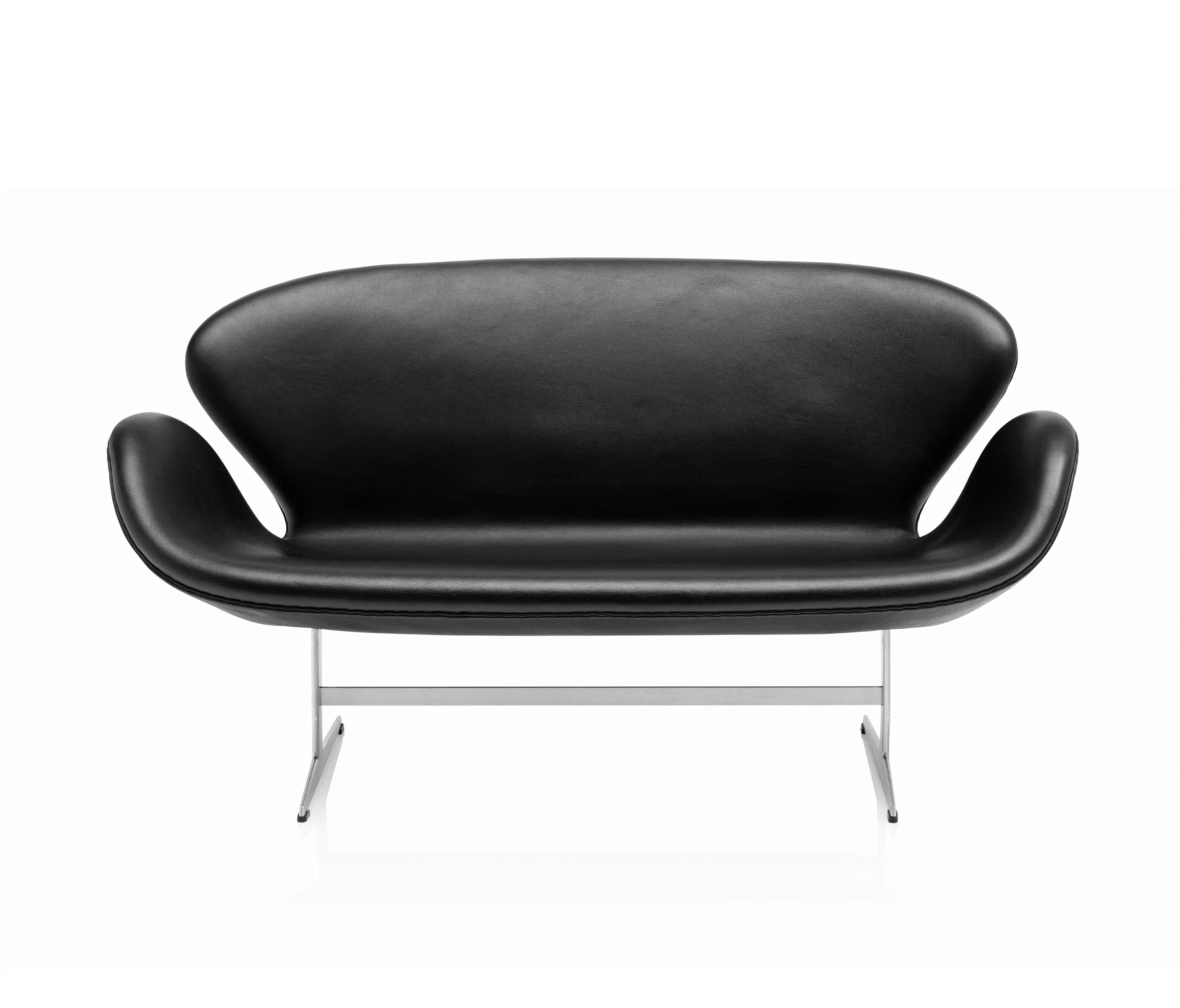 Fritz Hansen - Swan™ | Sofa | 3321 | Leather upholstred | Polished aluminum base