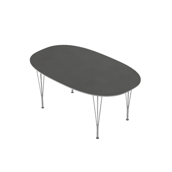 Produkt Superellipse™ | Dining table | B616 | Grey laminate | Chrome span legs des Herstellers Fritz Hansen anzeigen